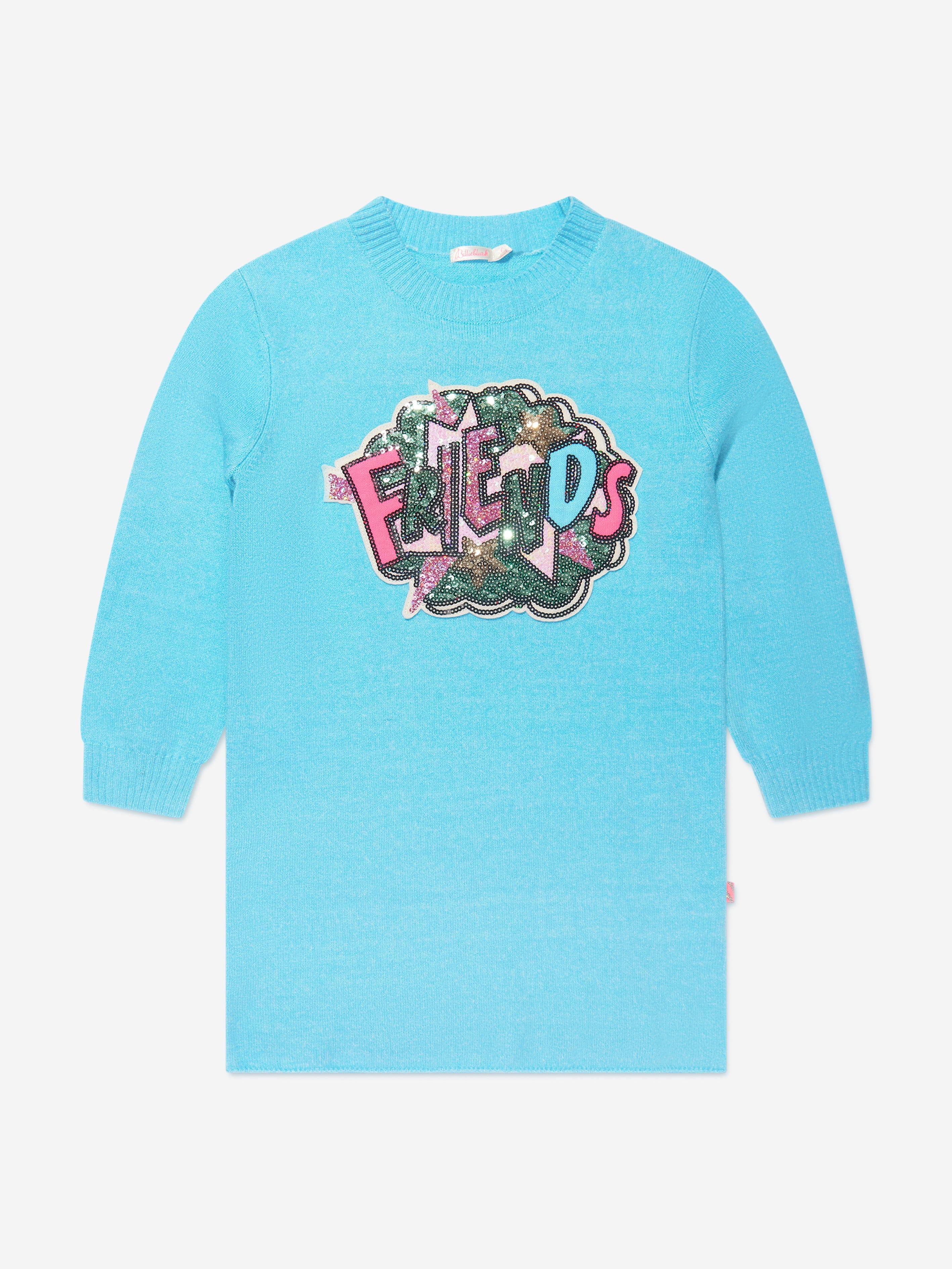 Girls Knitted Dress in Blue Childsplay Clothing