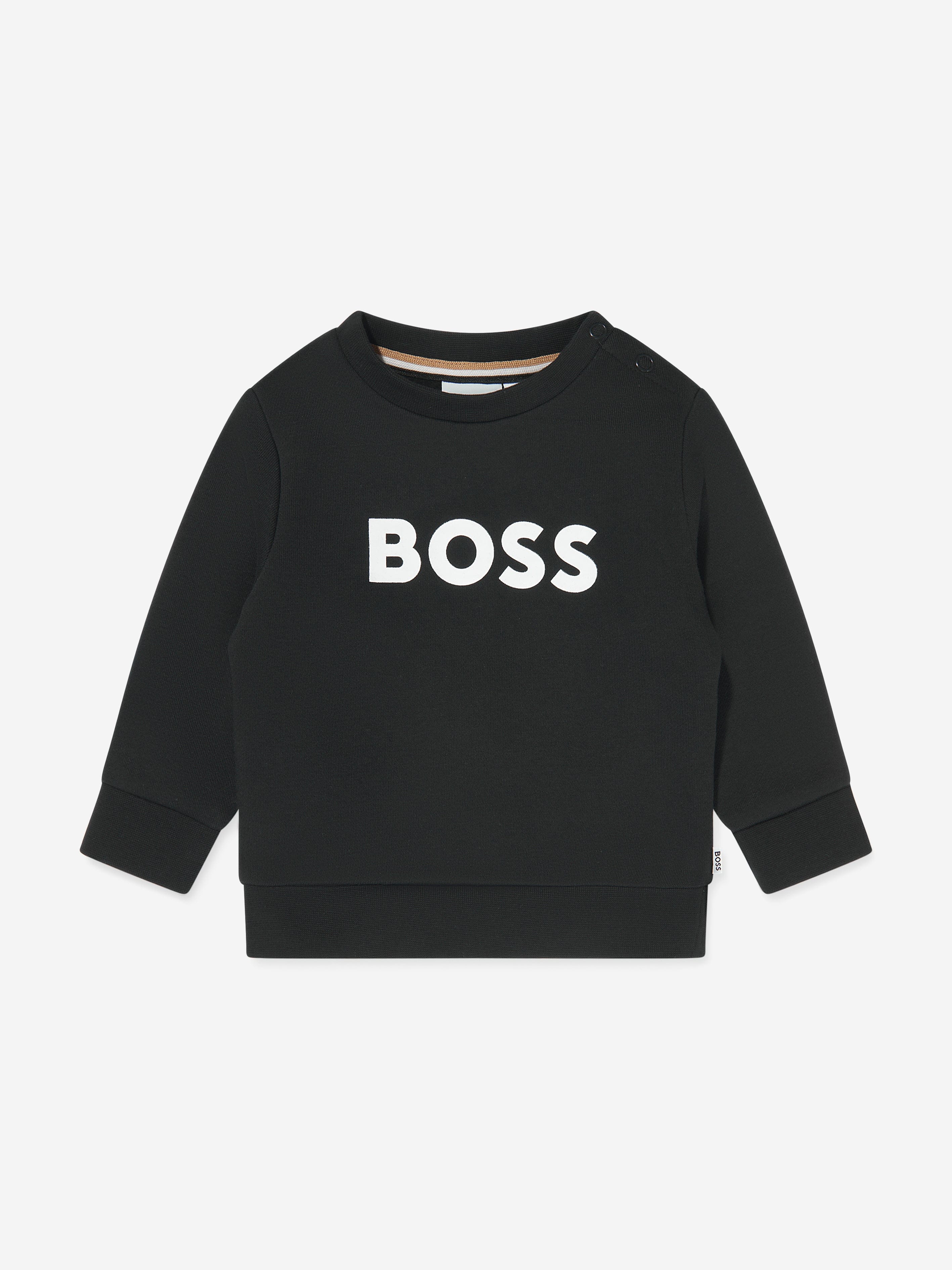 Baby Boys Logo Sweatshirt in Black Childsplay Clothing