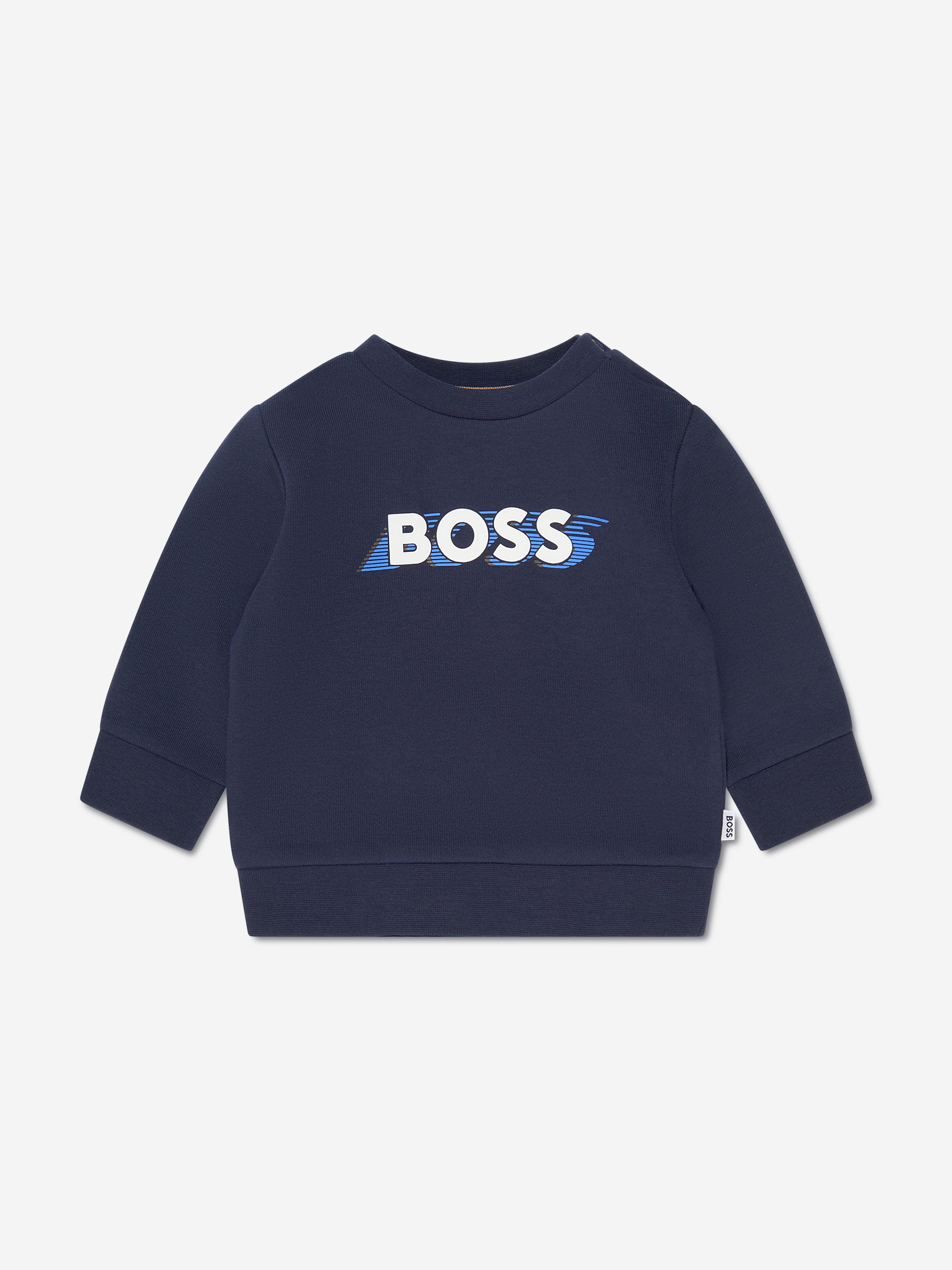 Baby Boys Logo Sweatshirt in Navy Childsplay Clothing