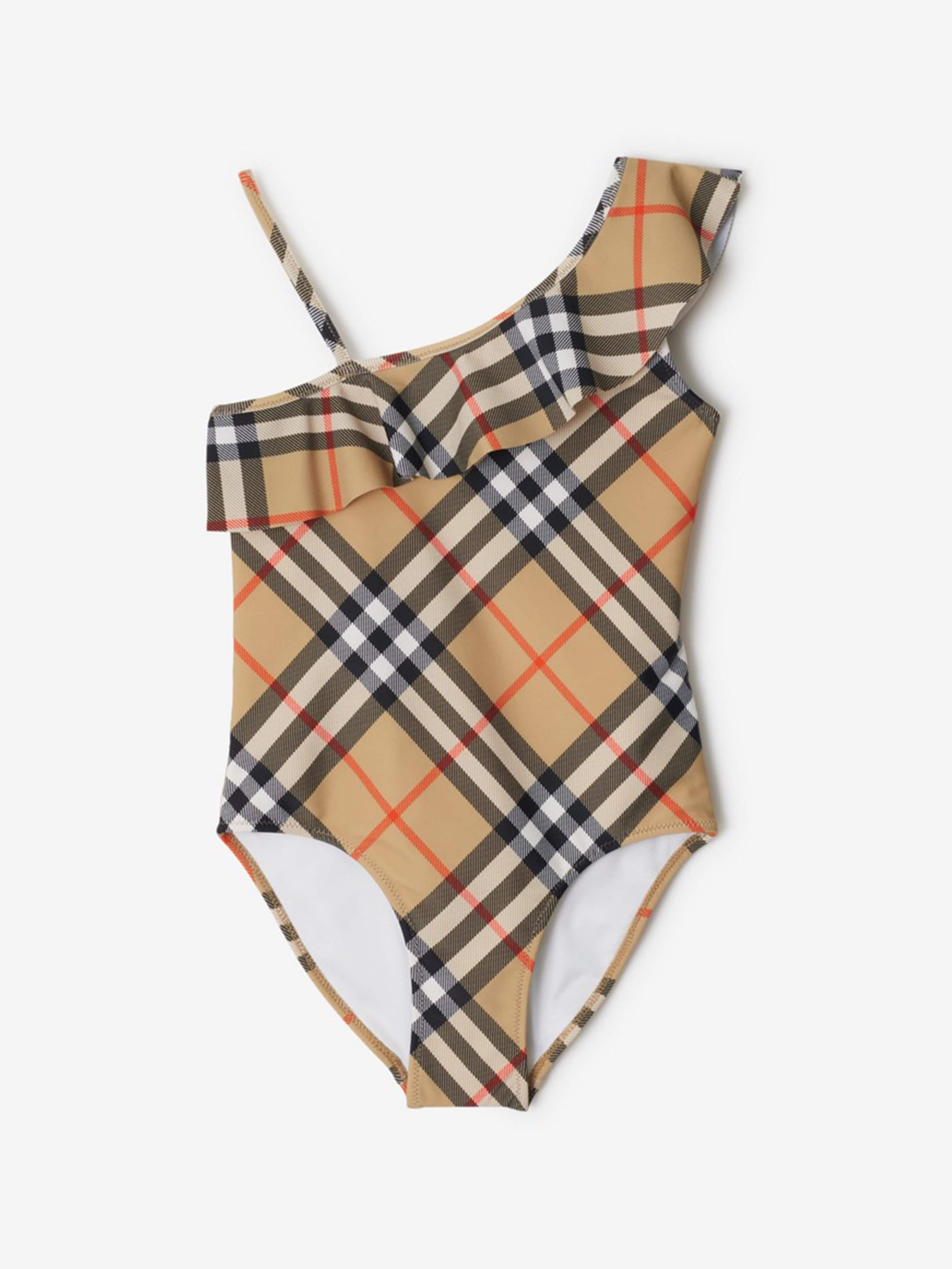 Burberry Tirza Childrens Girls Swimwear In Mint