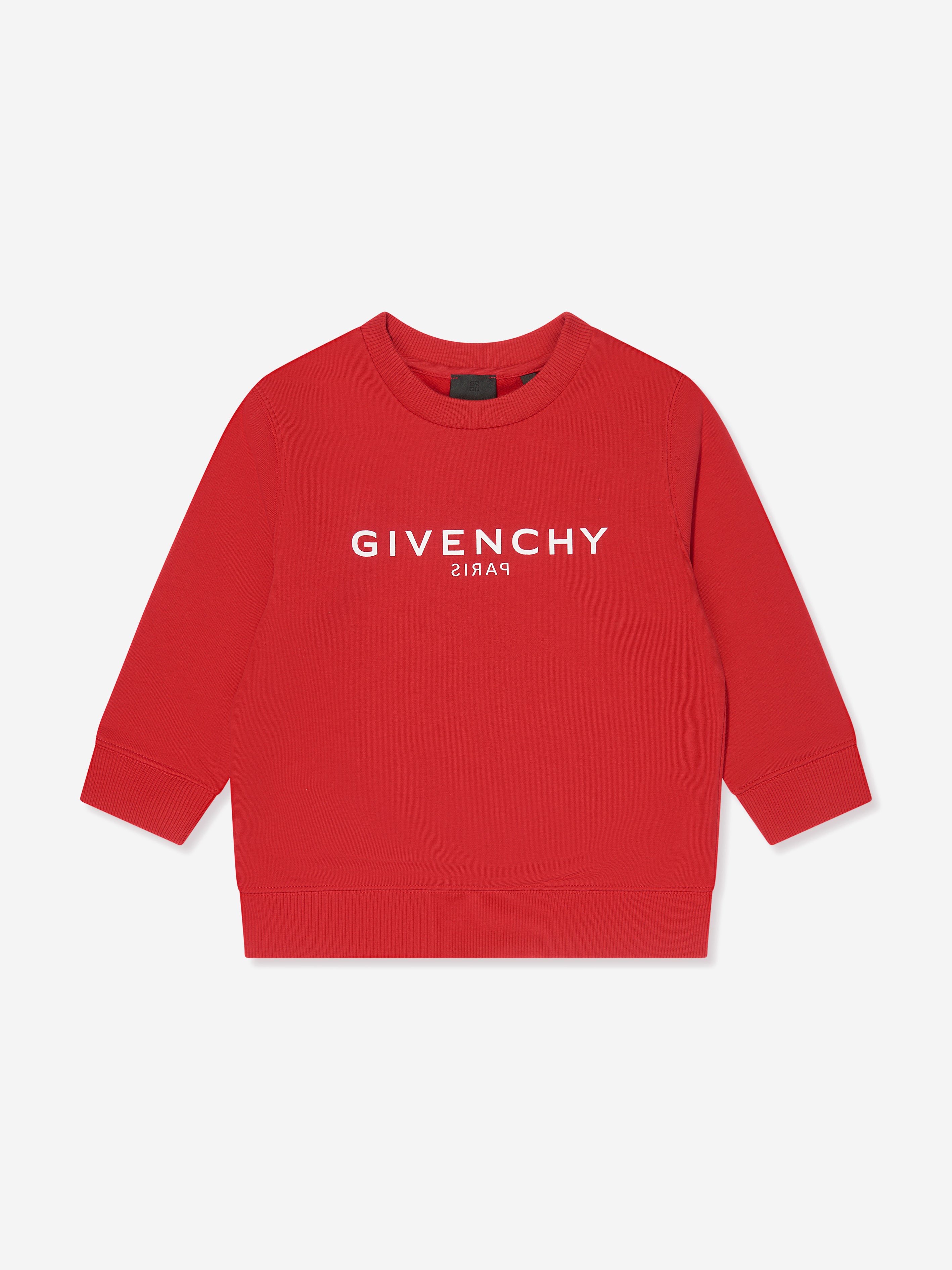 Givenchy Girl Sweatshirt with Printed Logo Red