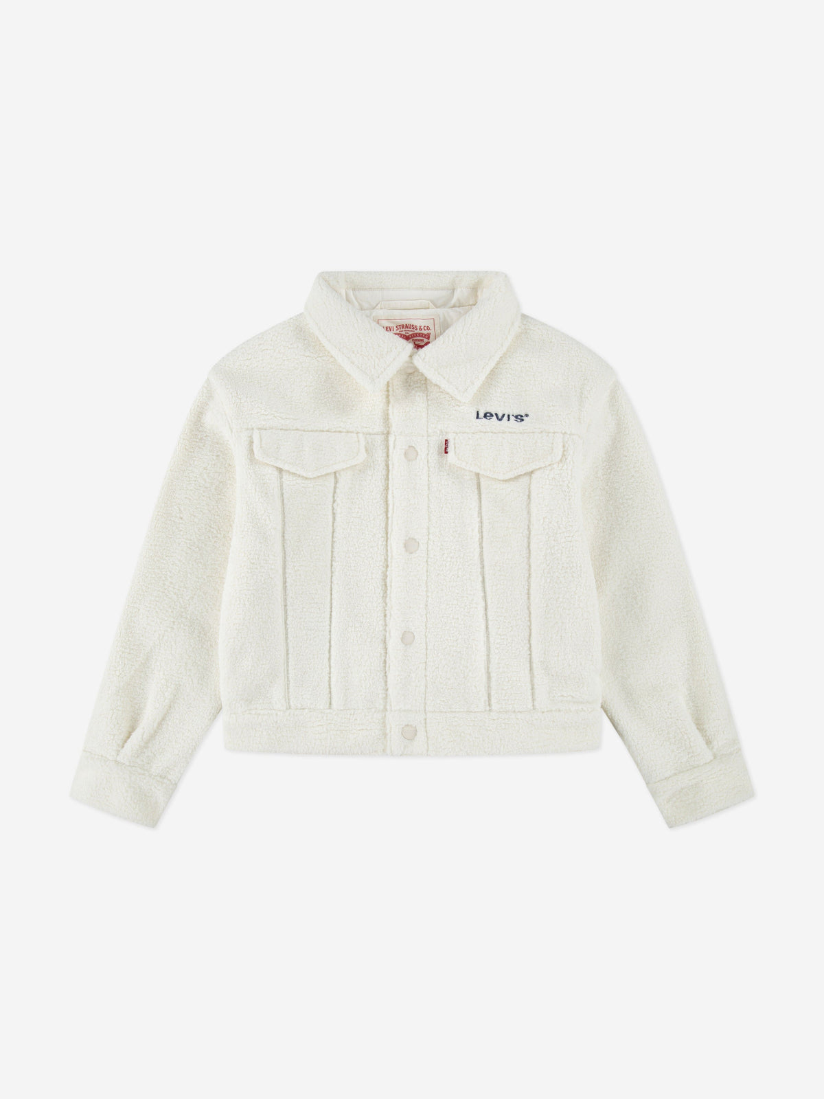 Levi's Girls Boxy Fit Sherpa Trucker Jacket Ivory | Childsplay Clothing