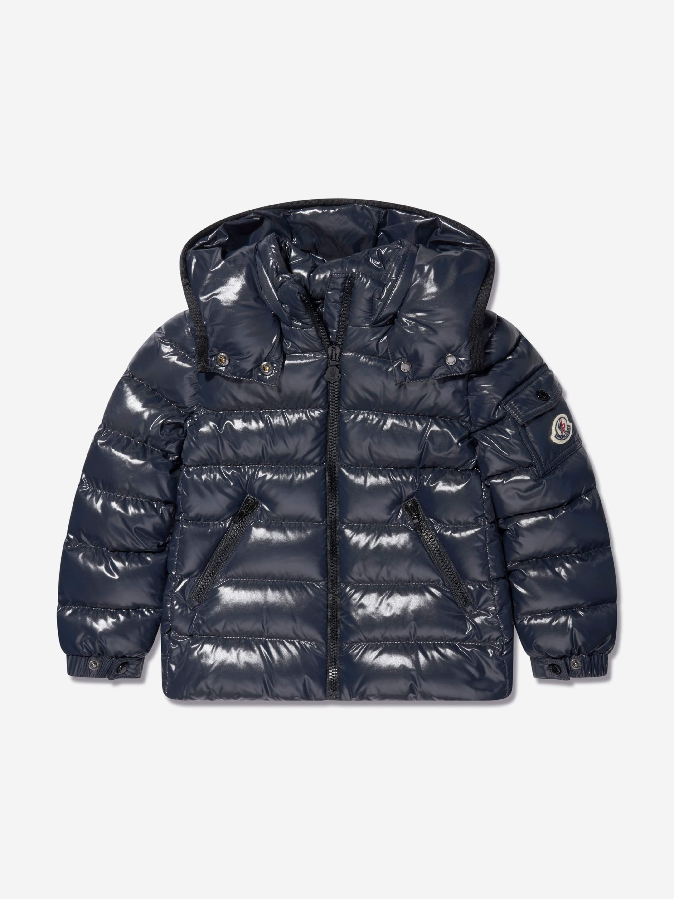 Moncler Enfant Baby Girls Down Padded Molan Long Parka in Navy