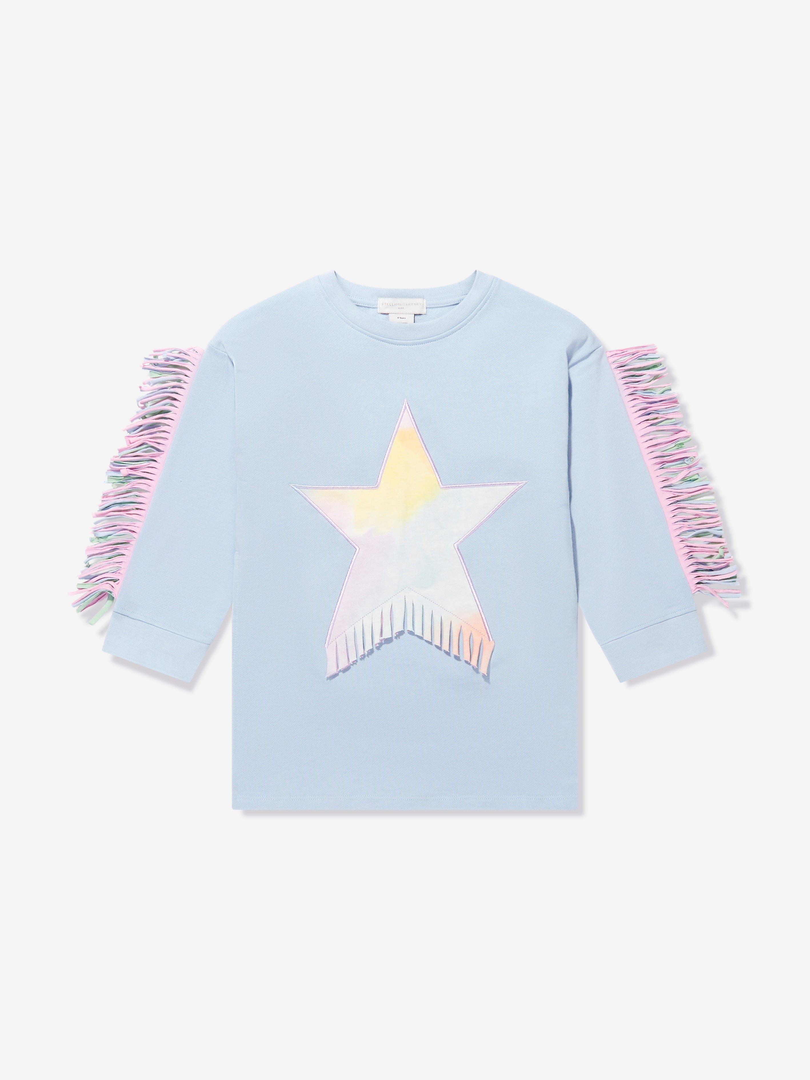 Girls Star Sweater Dress in Blue Childsplay Clothing