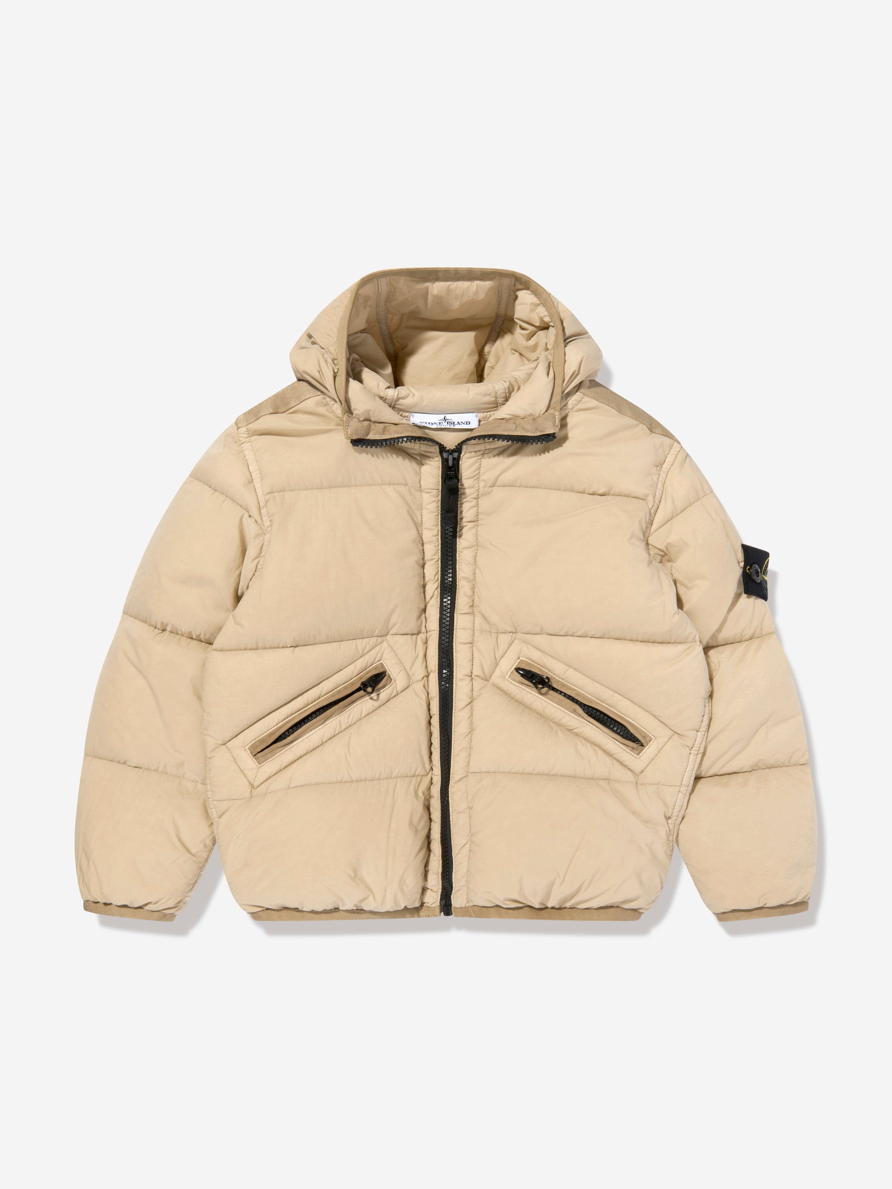 Stone Island Kids Seamless Tunnel Nylon Down Jacket in Beige ...