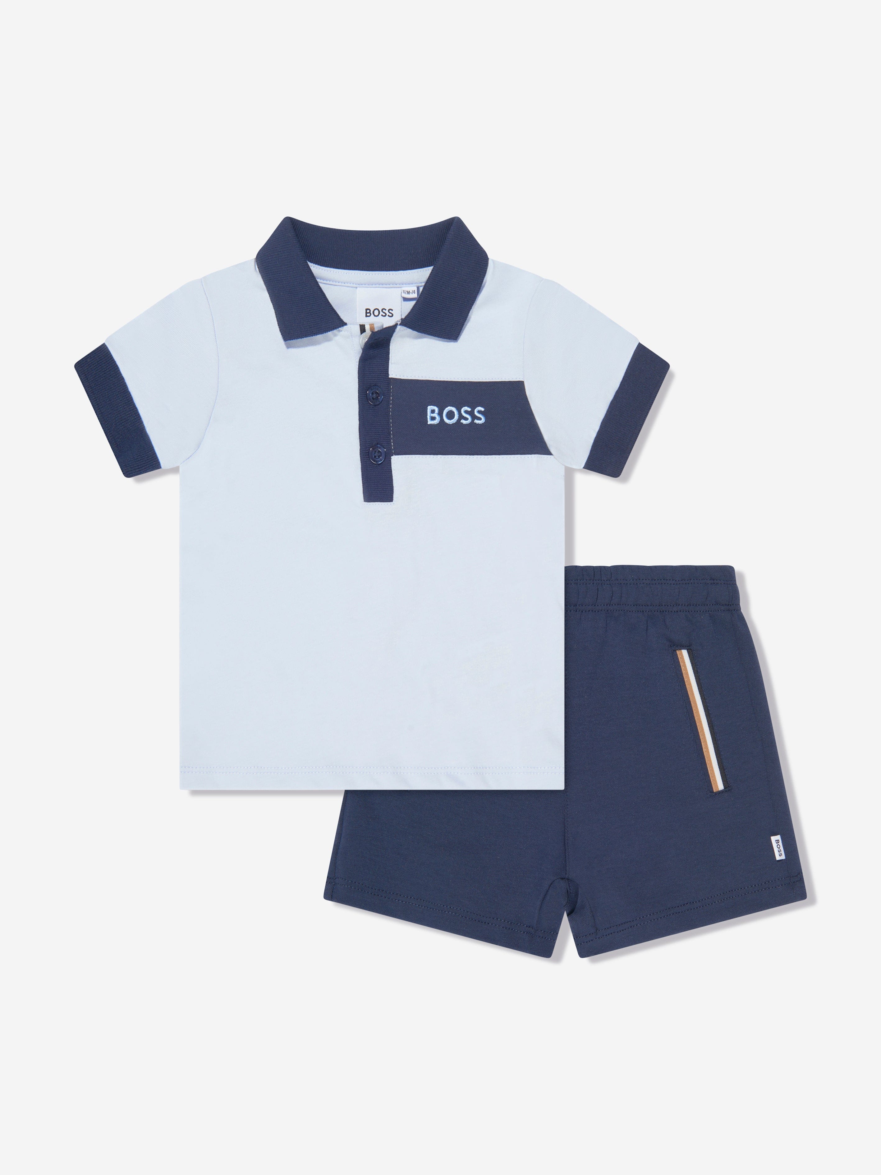 Baby Boys Polo Shirt And Shorts Set in Navy Childsplay Clothing