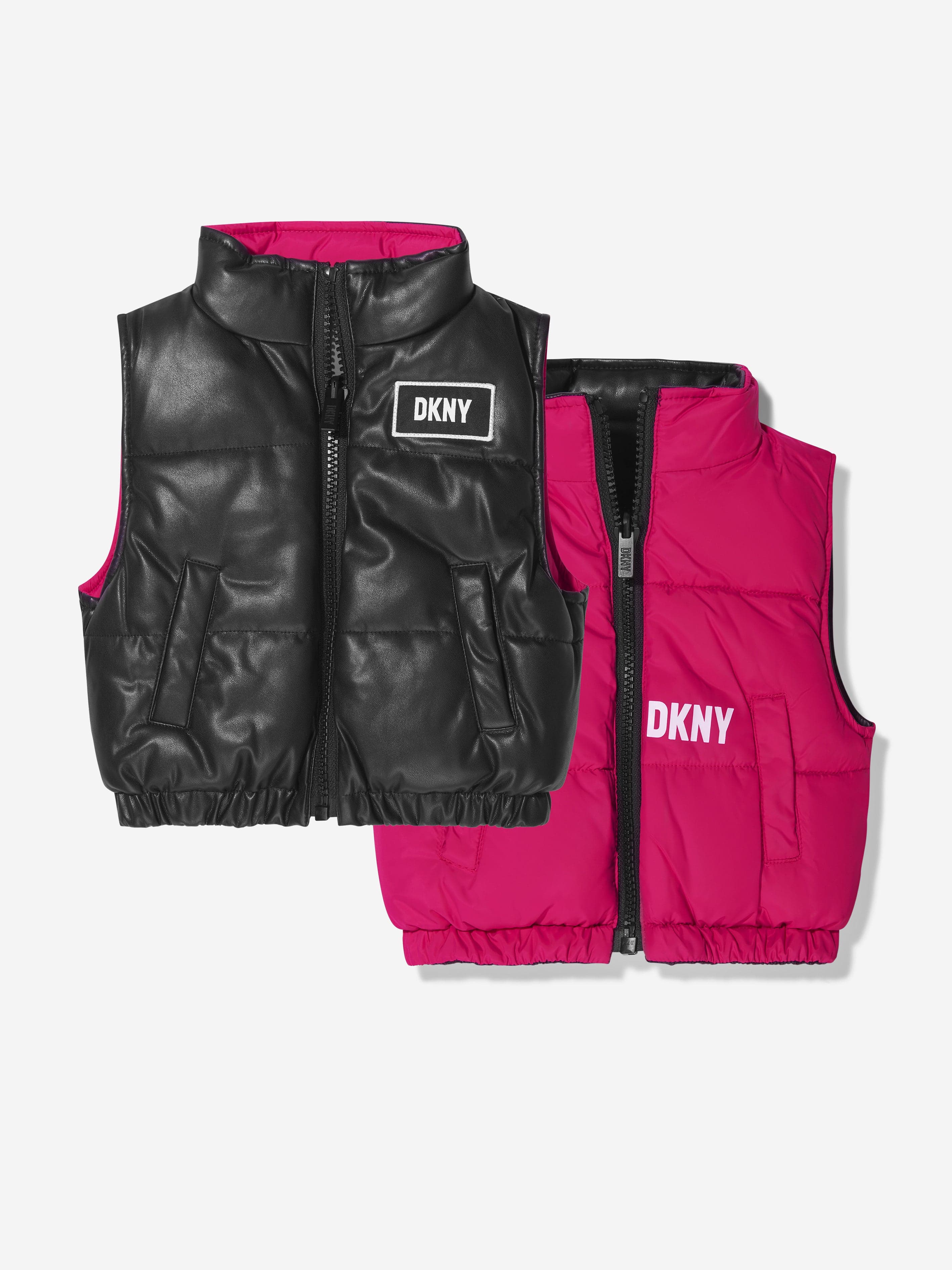 Gilet Donna Reversibile DKNY | Modello Cropped Pile, Caldo E Morbido, Perfetto Per Le Mattine Fredde