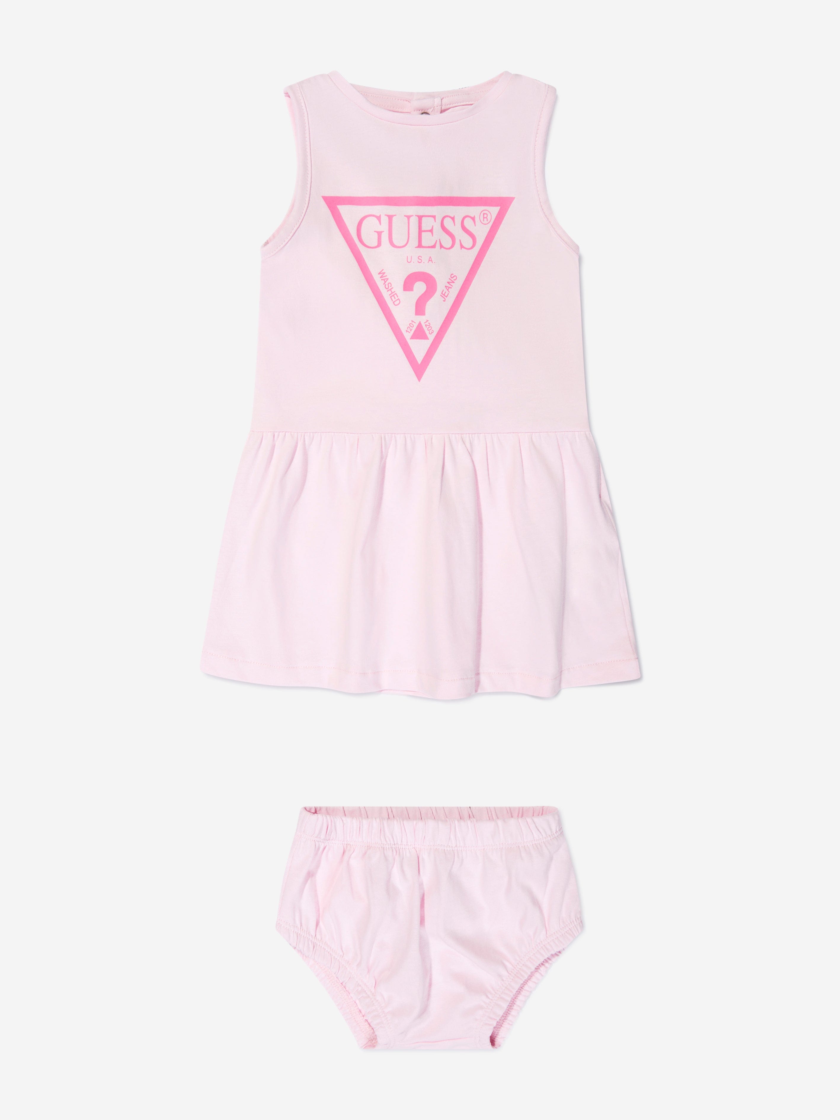 Guess Baby Girls Dress And Knickers Set in Pink Childsplay Clothing