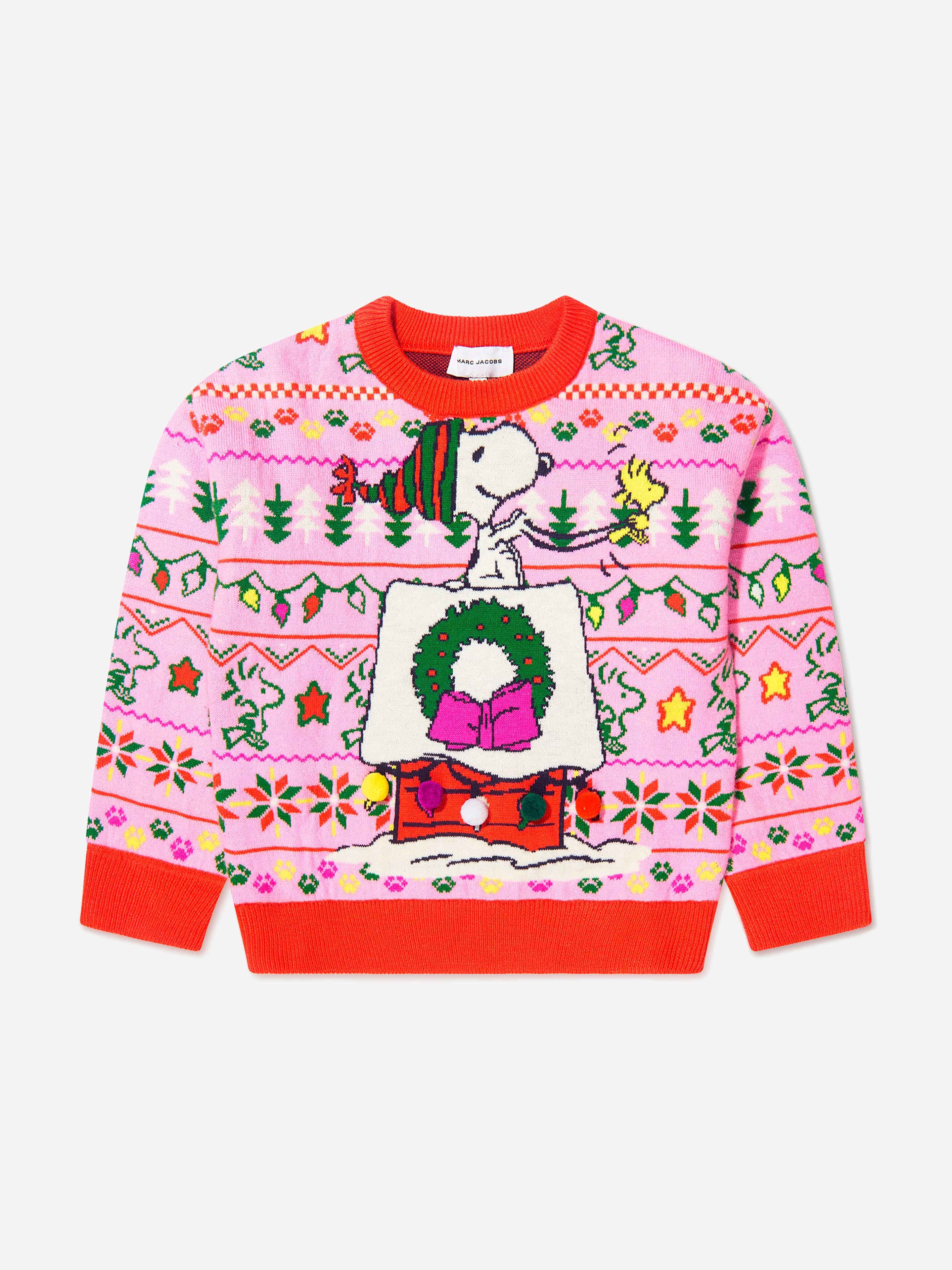 MARC JACOBS Girls Snoopy Christmas Jumper Childsplay Clothing