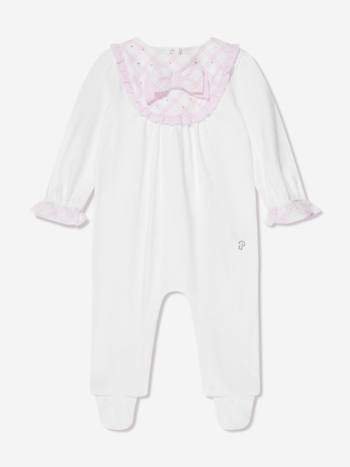 Baby Girls Bow Babygrow in White | Childsplay Clothing