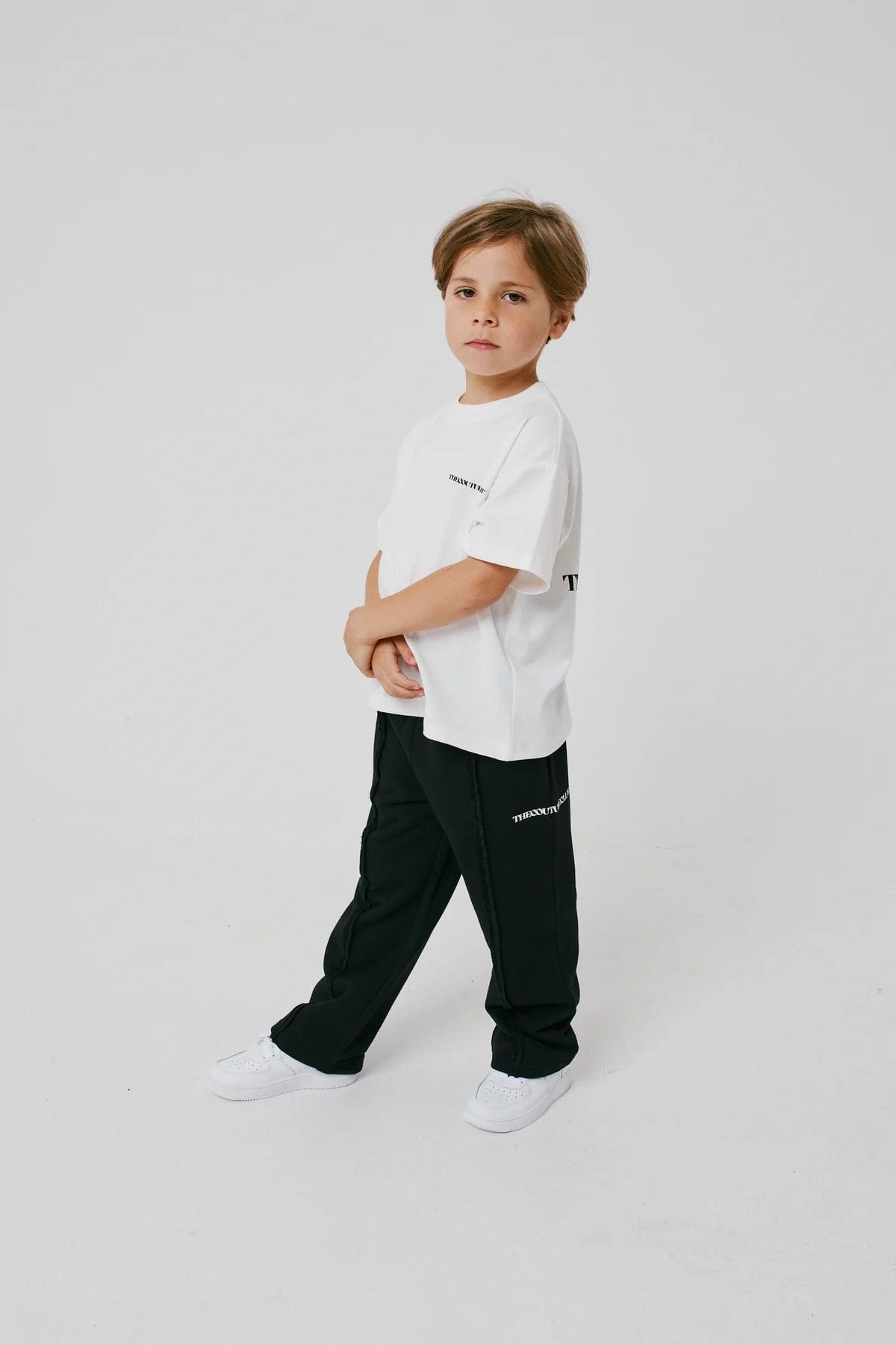 The Couture Club Kids Heavyweight Copyright T-Shirt in Ivory
