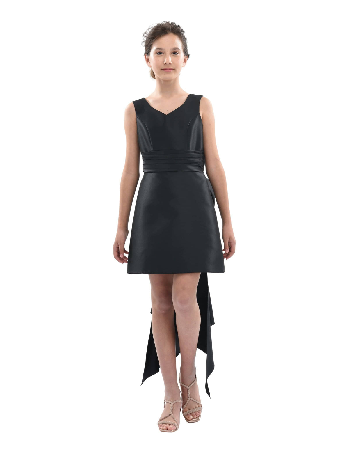 Black Isabel Back Bow Dress | Childsplay Clothing