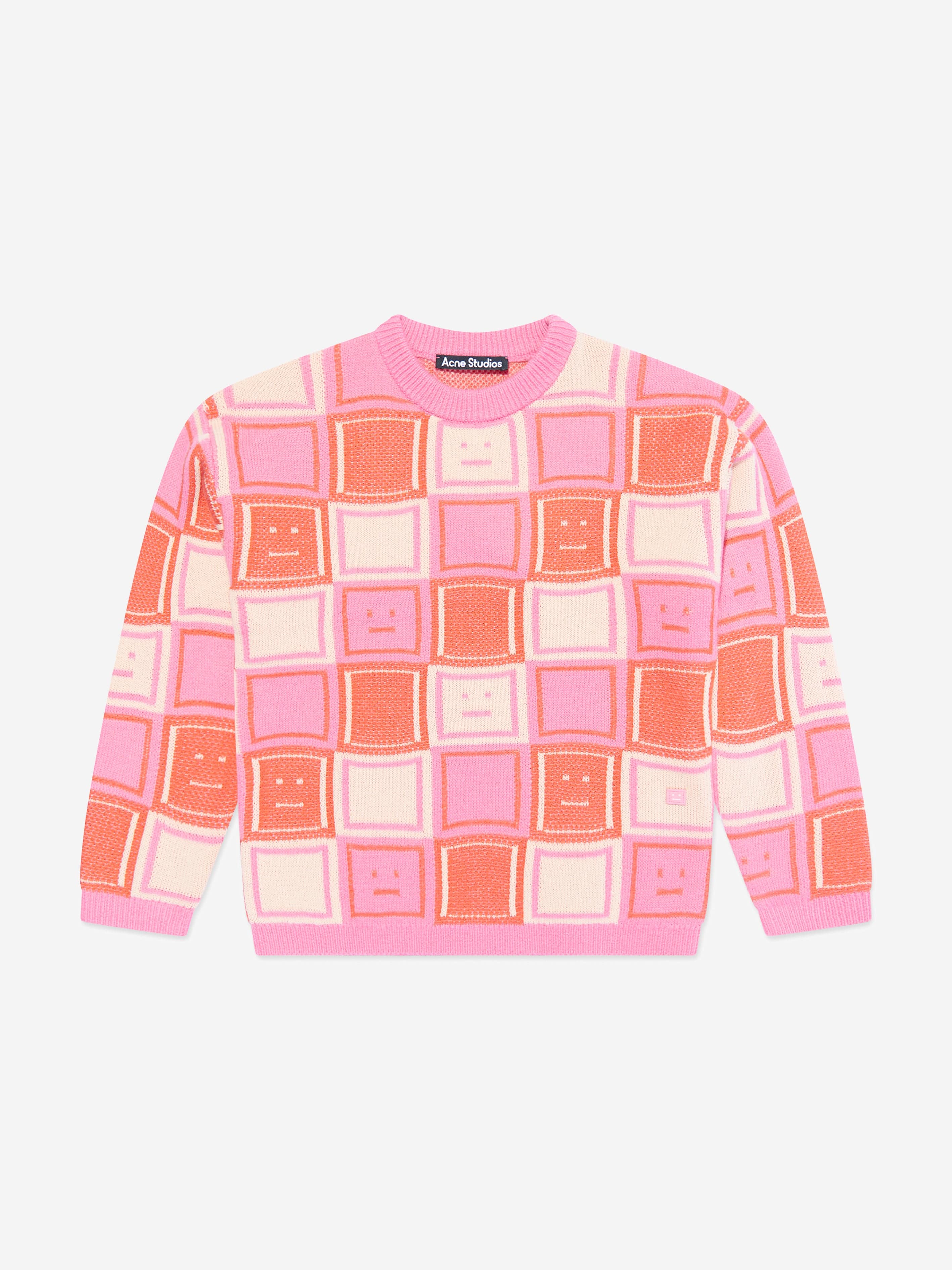 Acne Studios Kids Klock Wool Knitted Jumper in Pink Childsplay Clothing