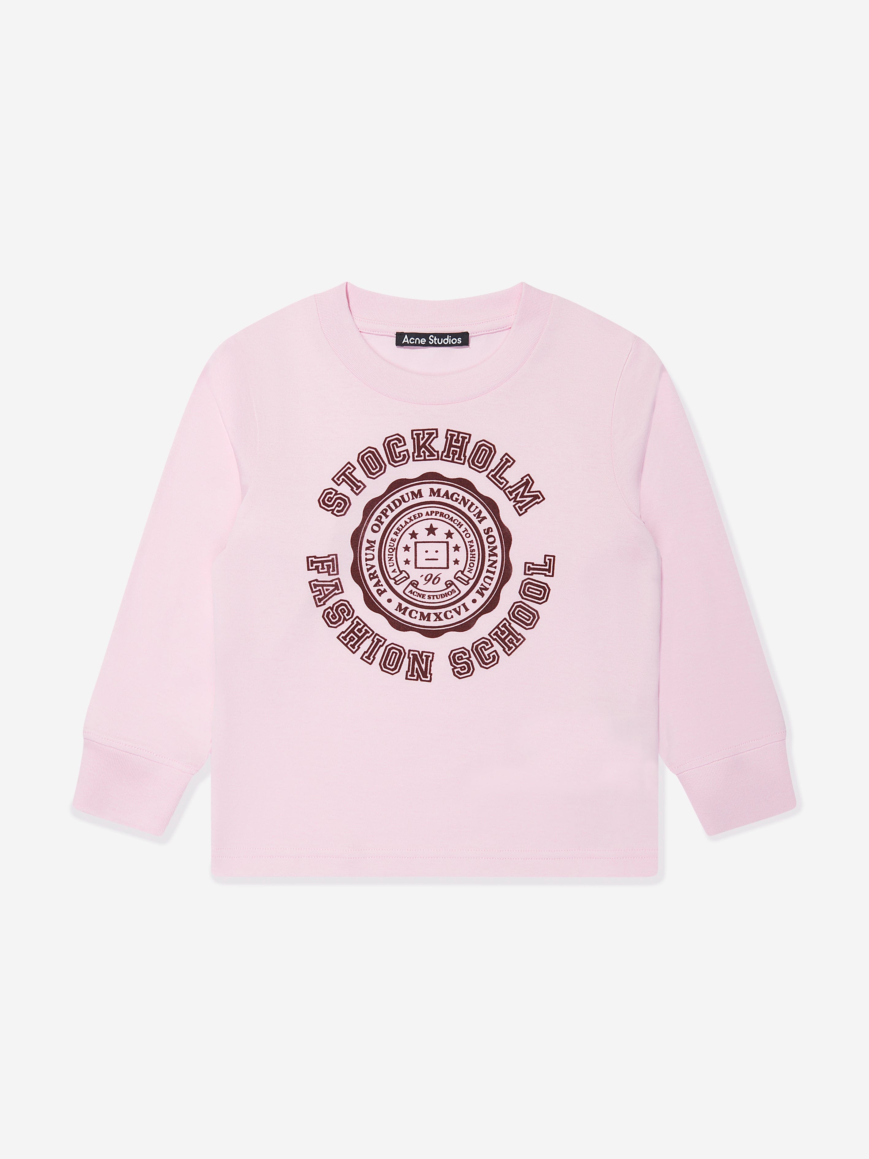 Acne Studios Kids Varsity Sweatshirt in Pink Childsplay Clothing