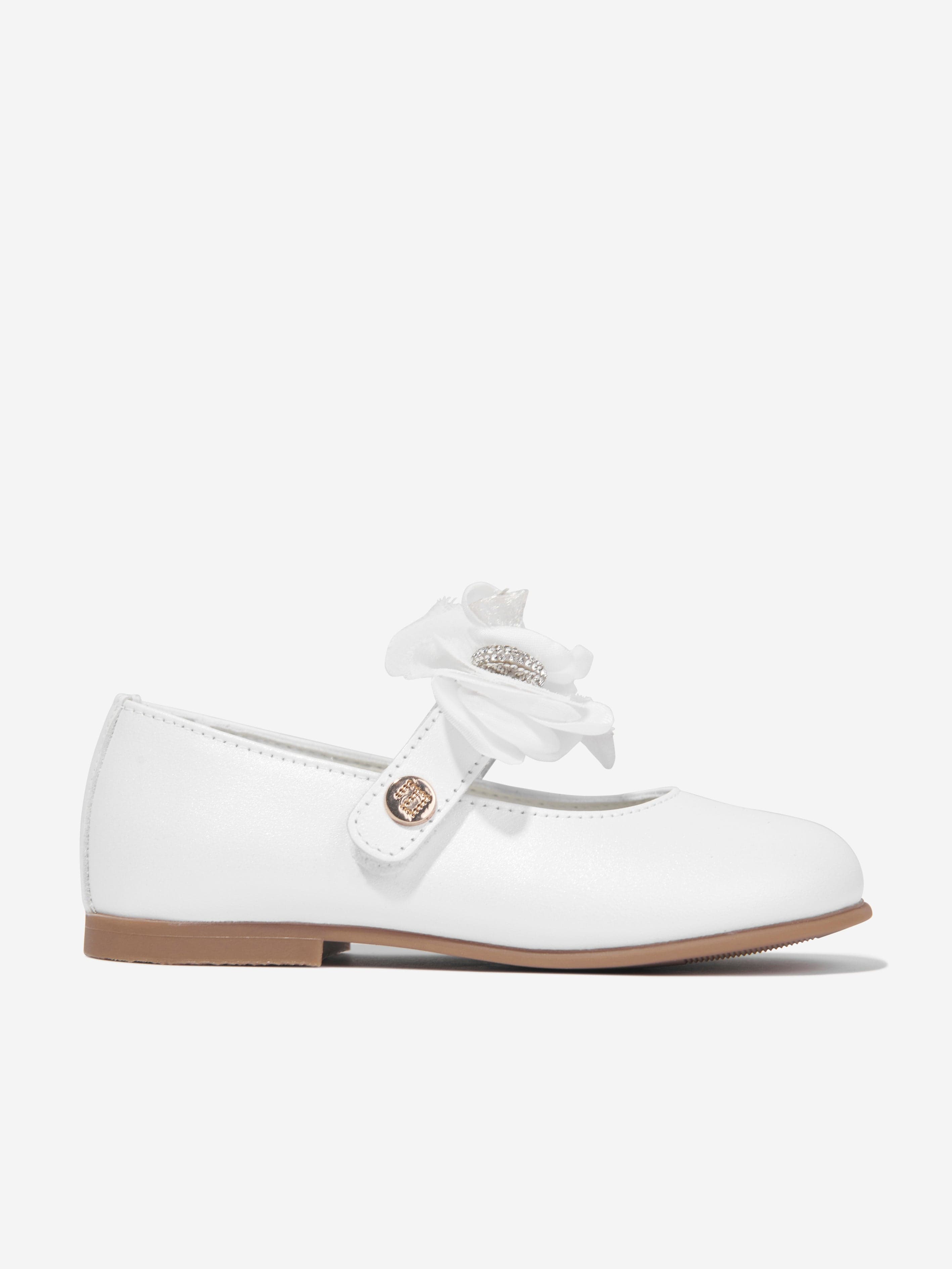 Leather flower shoes hotsell