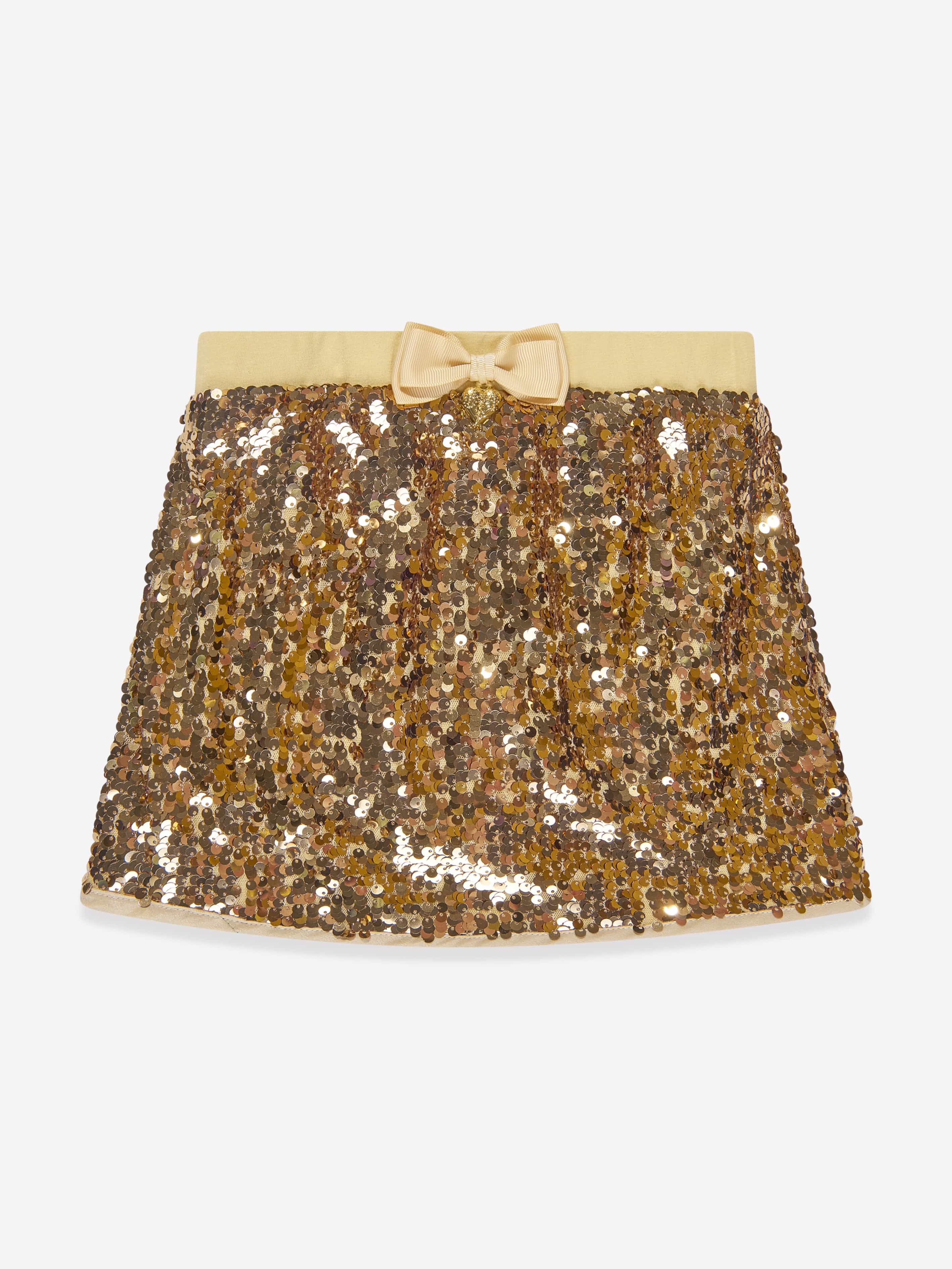 Angels Face Girls Diva Sequin Skirt in Gold Childsplay Clothing