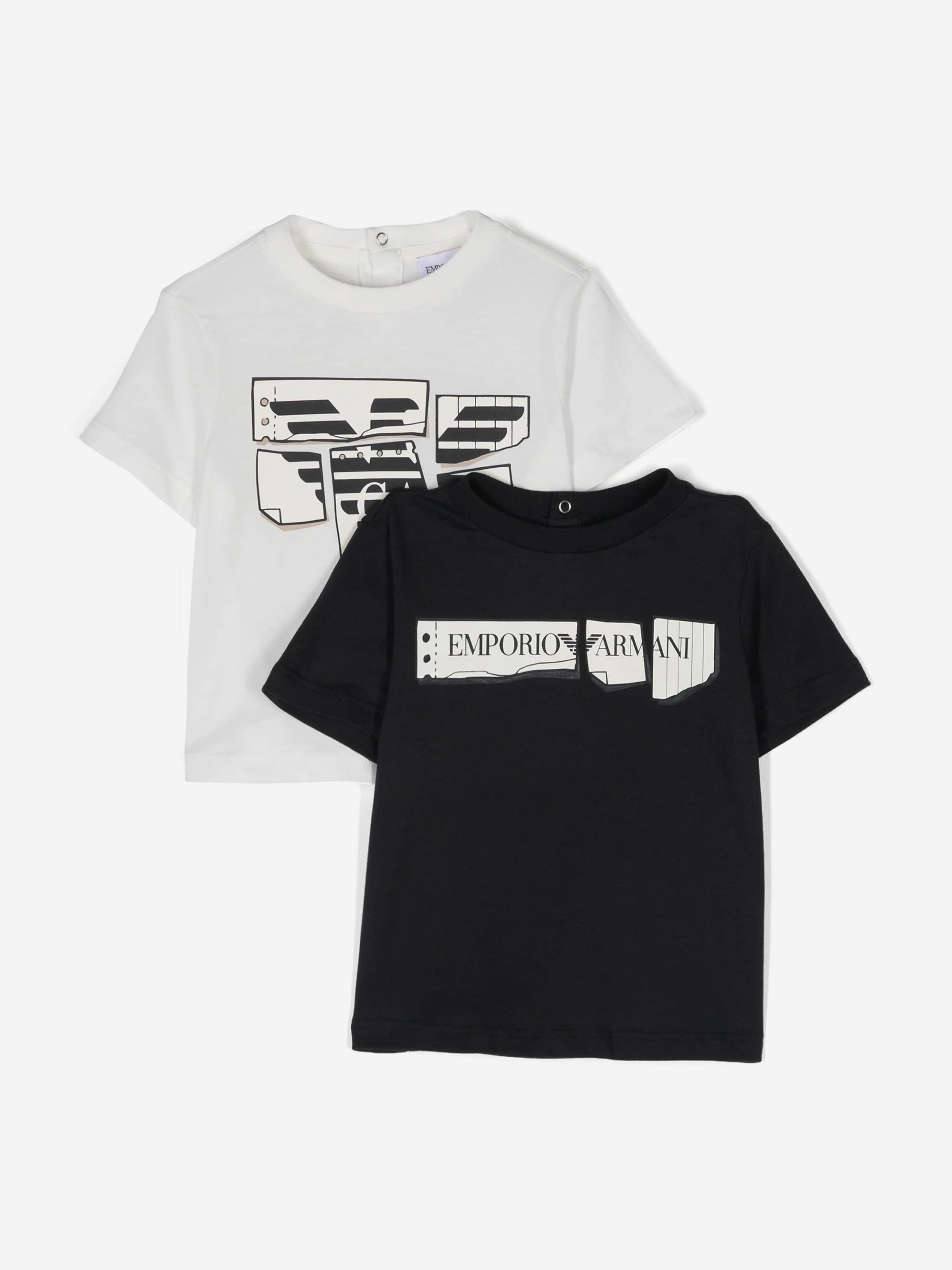 Baby Boys 2 Pack T Shirts Set in White Childsplay Clothing
