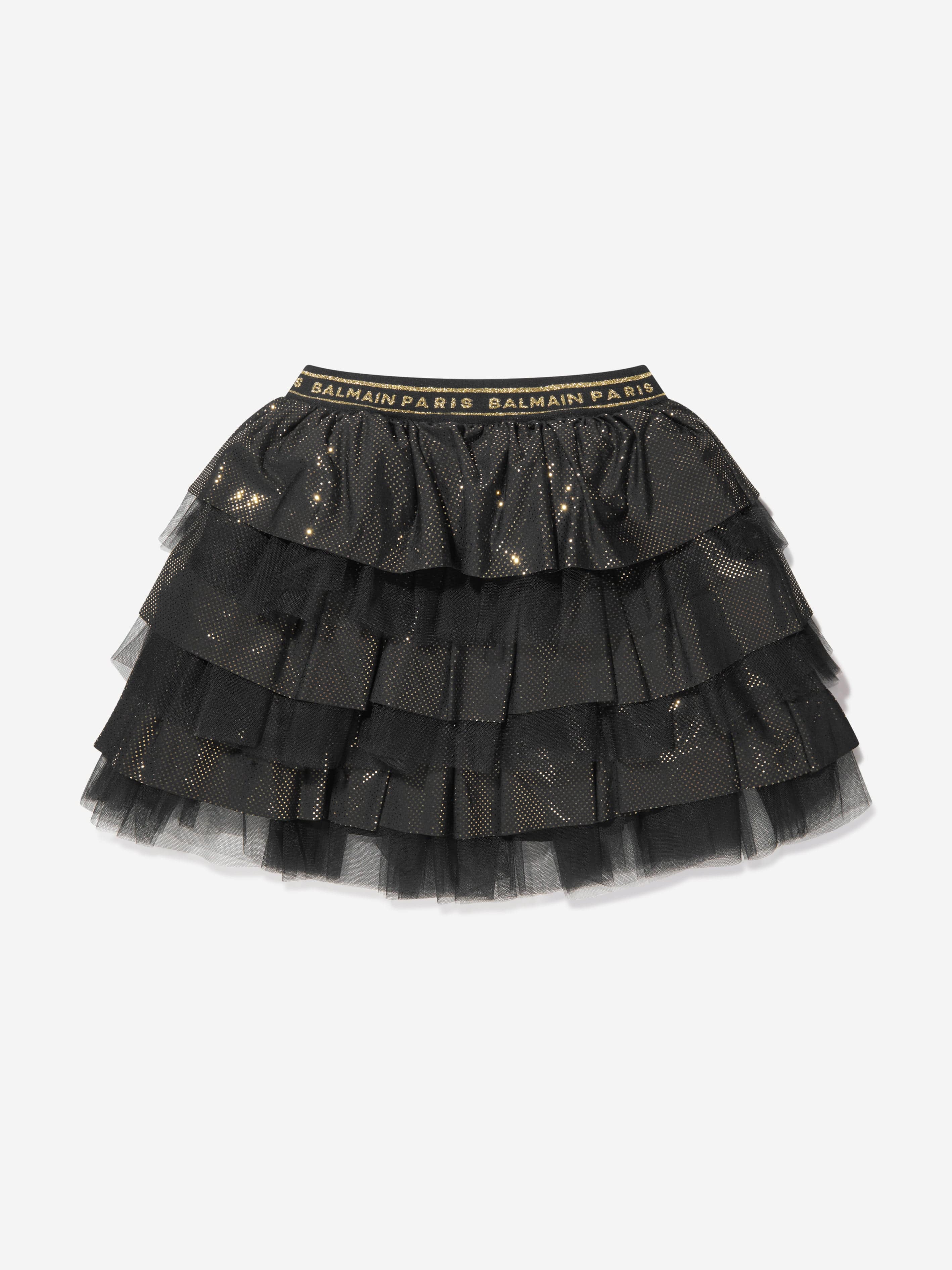 Ruffle skirt top black and white