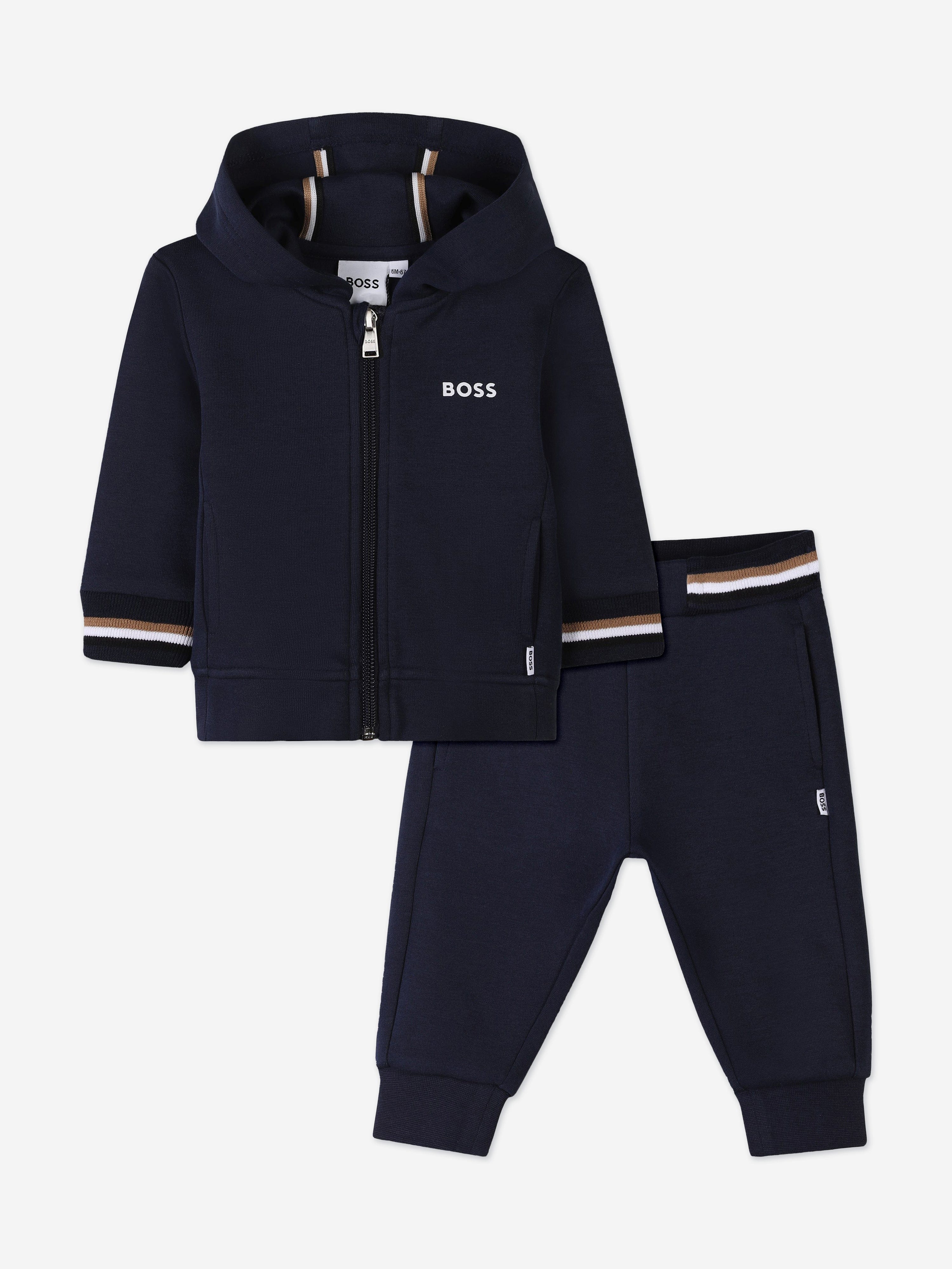 BOSS BOSS Baby Boys Logo Print Tracksuit in Navy Childsplay Clothing