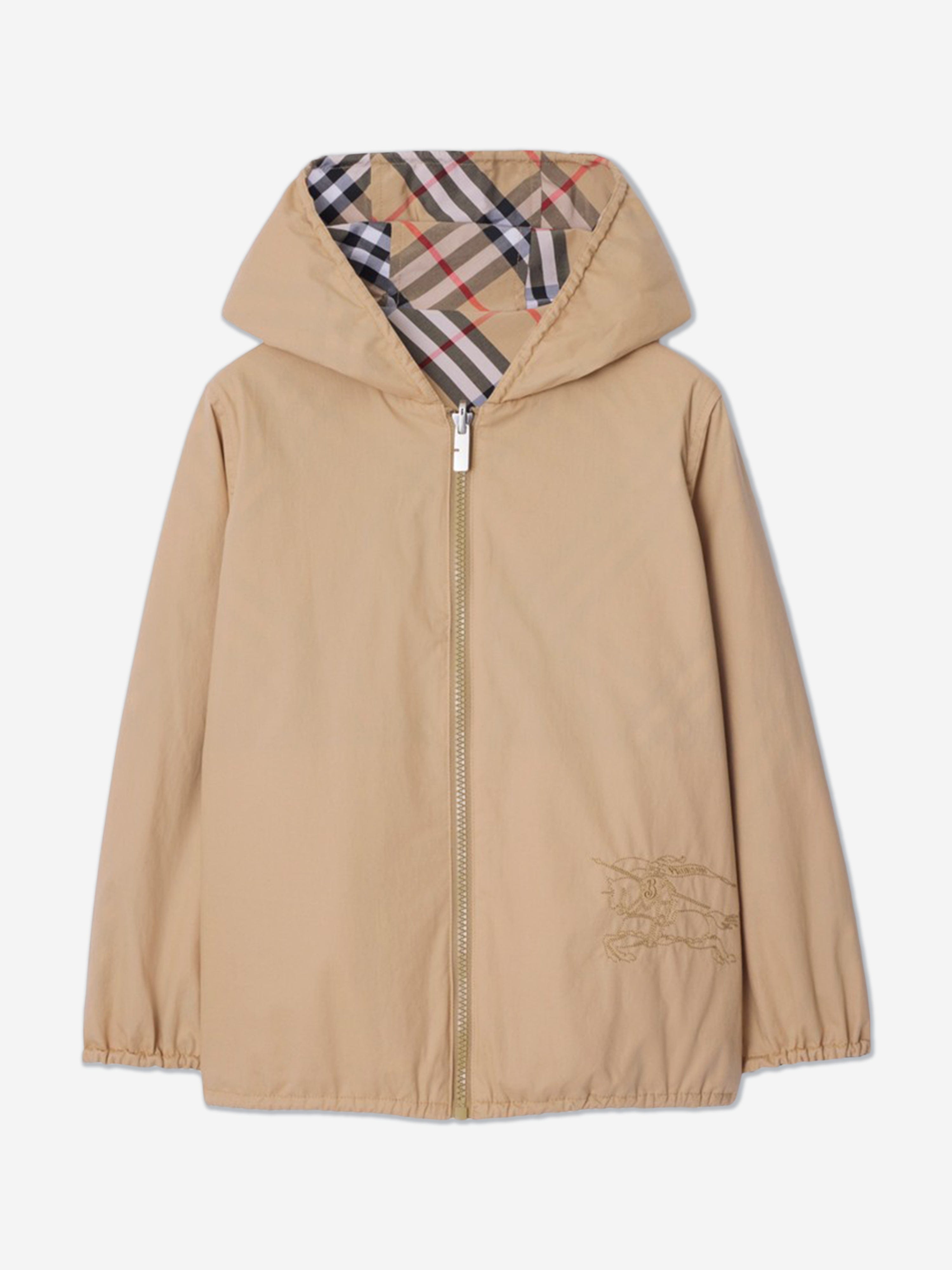 Burberry Kids Reversible Check Rufus Jacket in Beige | Childsplay