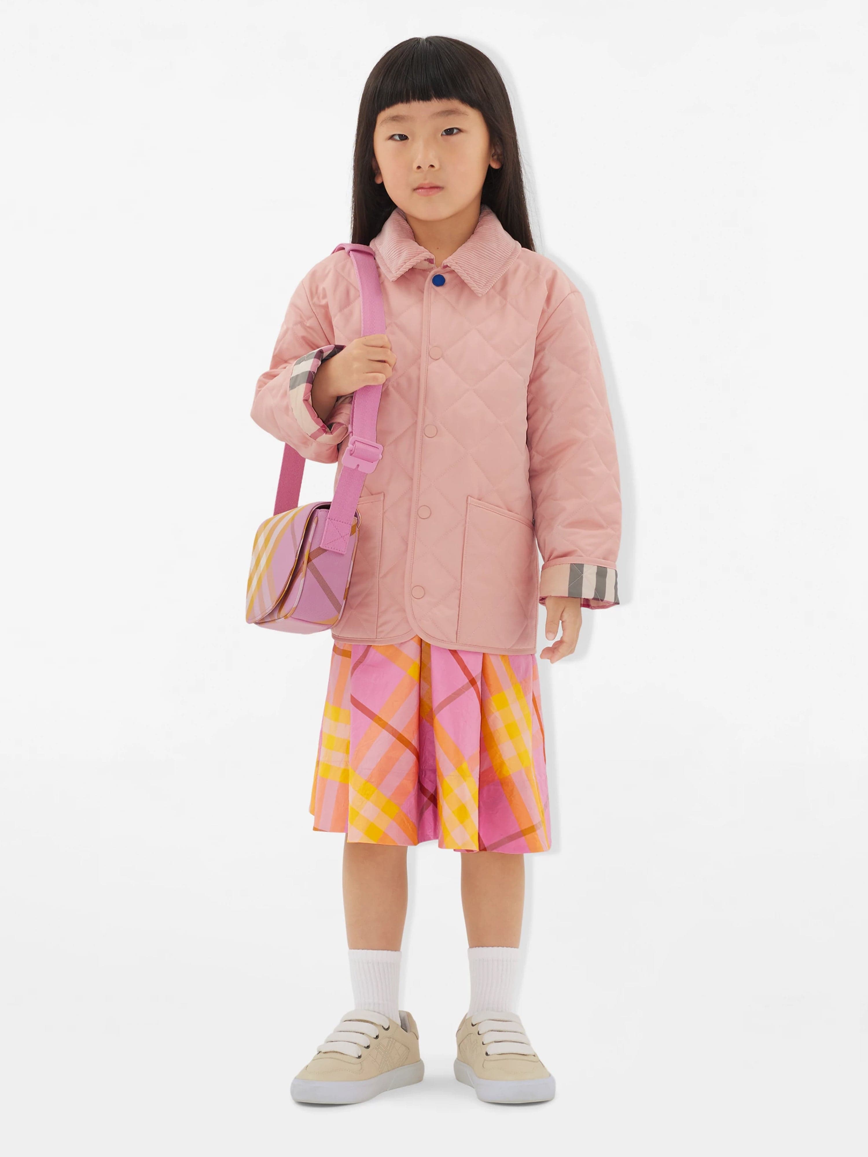 Burberry Girls Check Crossbody Bag in Pink 18cm