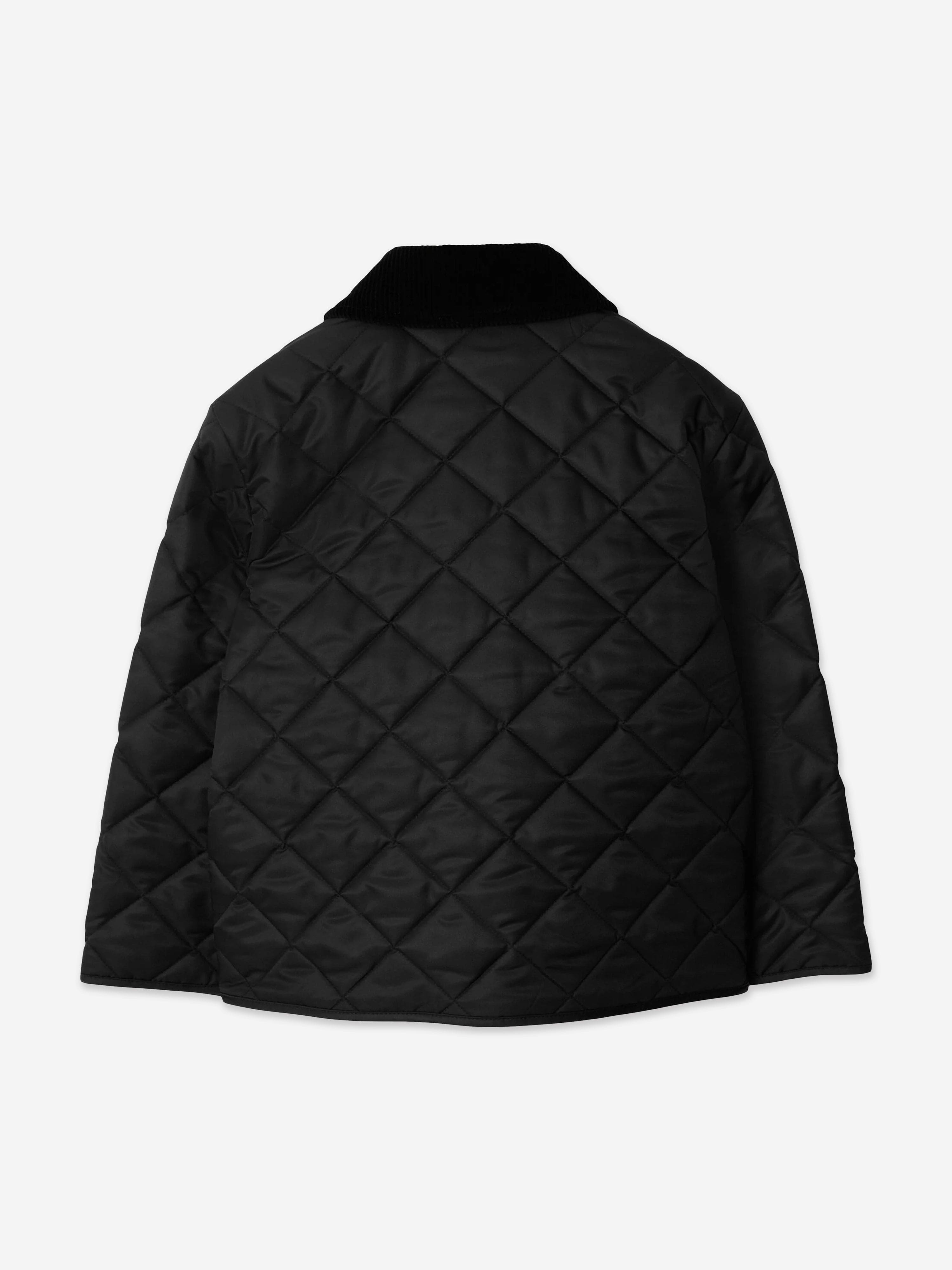 Burberry Boys Indy Quilted Jacket in Black | Childsplay Clothing UK