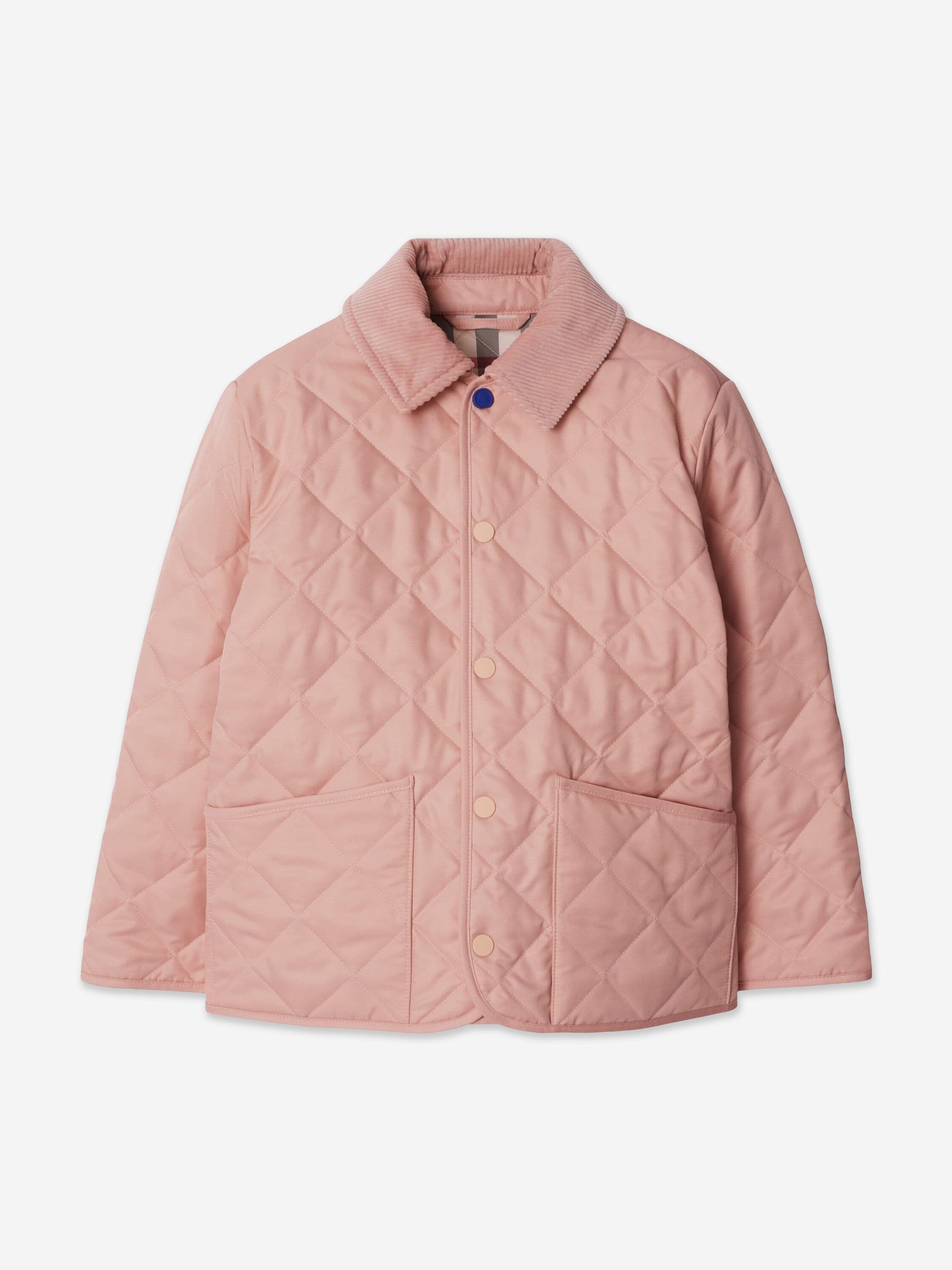 Burberry Girls Indy Quilted Jacket in Pink Childsplay Clothing