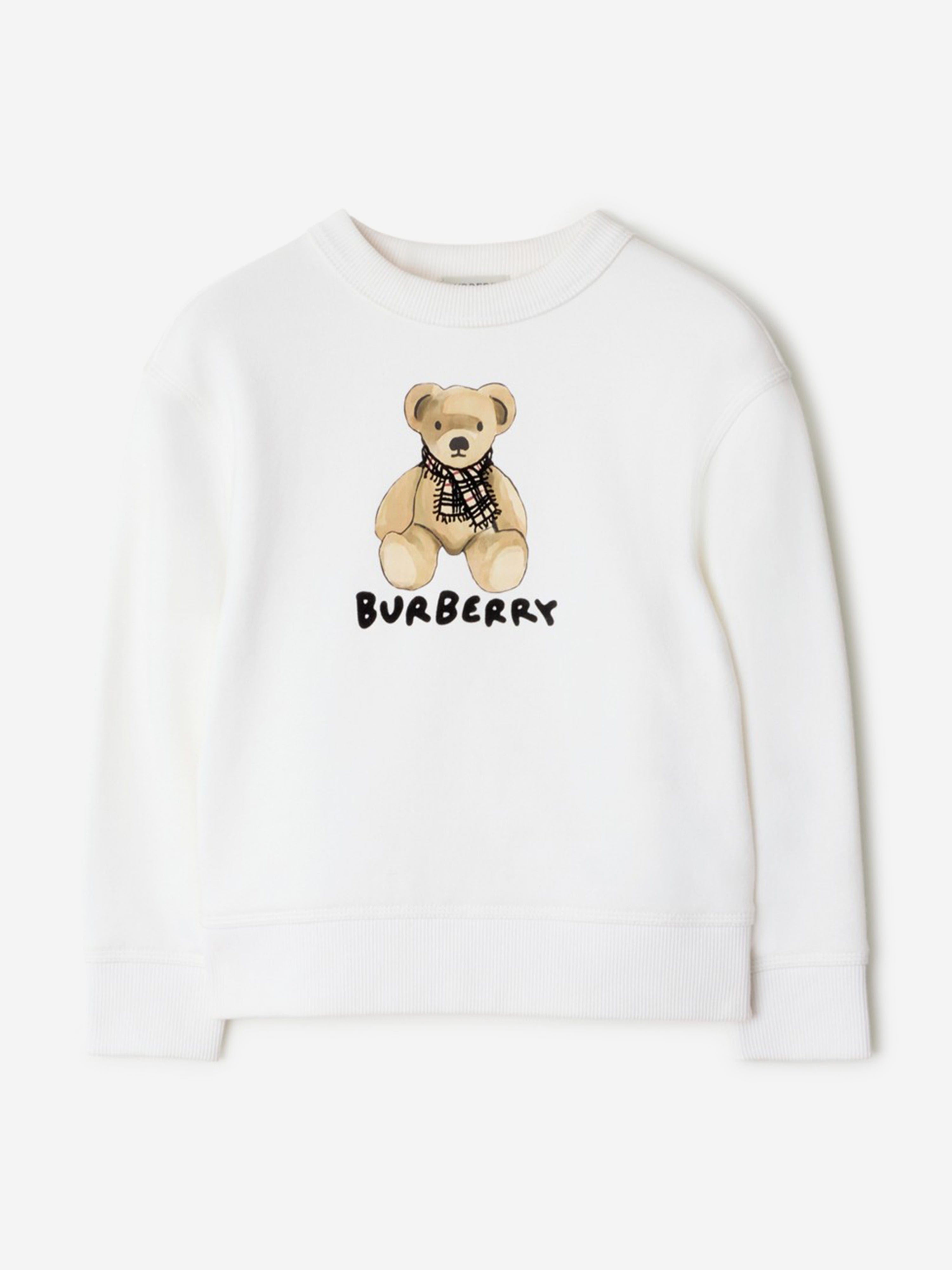 Burberry Kids Burberry Girls Teddy Bear Sweatshirt in White