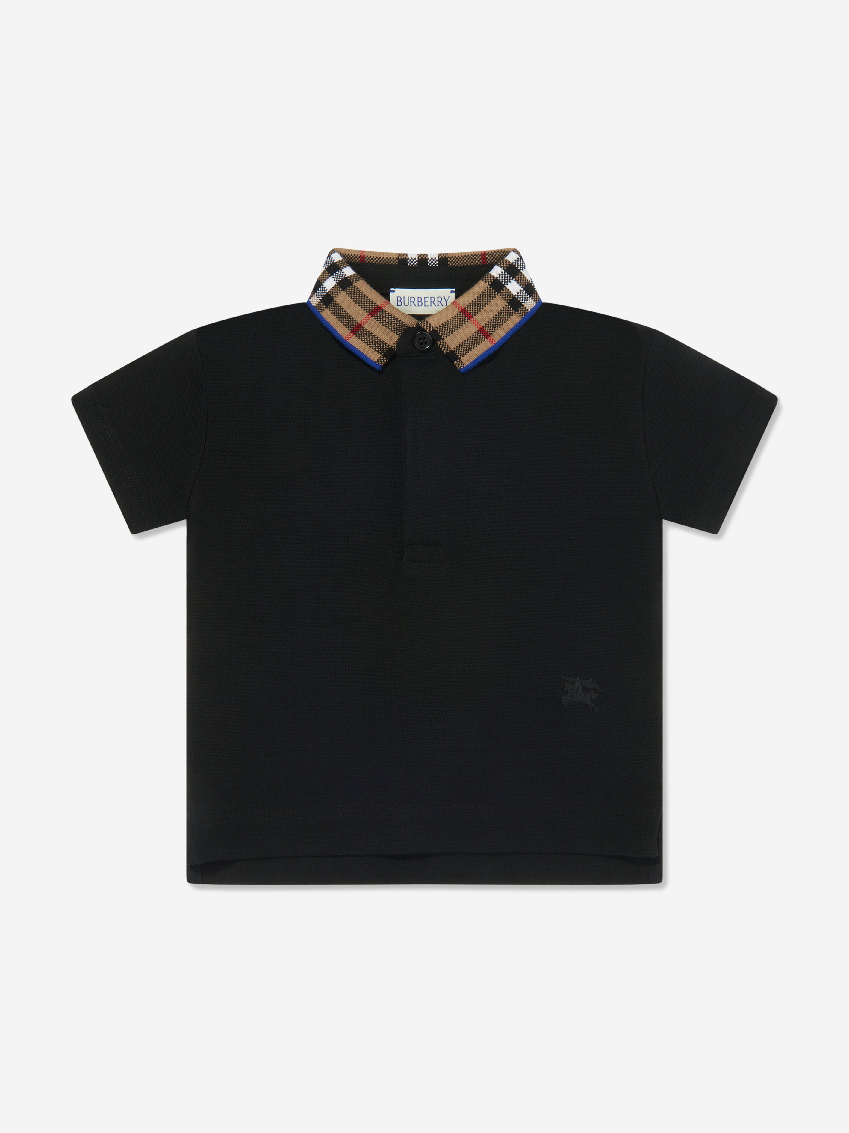 Burberry Baby Boys Mini Johane Polo Shirt in Black Childsplay Clothing