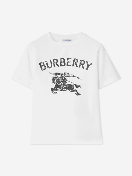 【最終値下げ】Burberry ホワイトキャップ Burberry Girls Cedar Stamp EKD T-Shirt in White | Childsplay