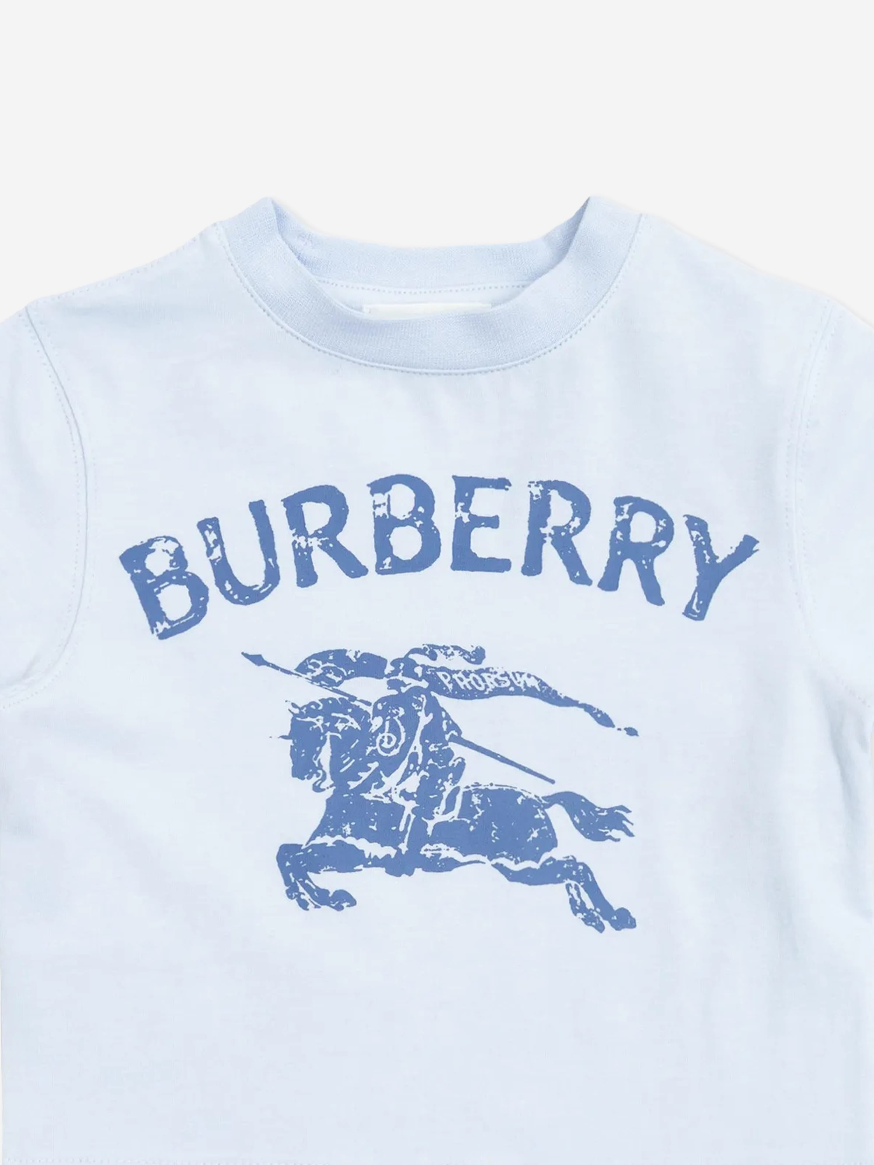 Burberry Baby Boys Mini Cedar Stamp EKD T-Shirt in Blue