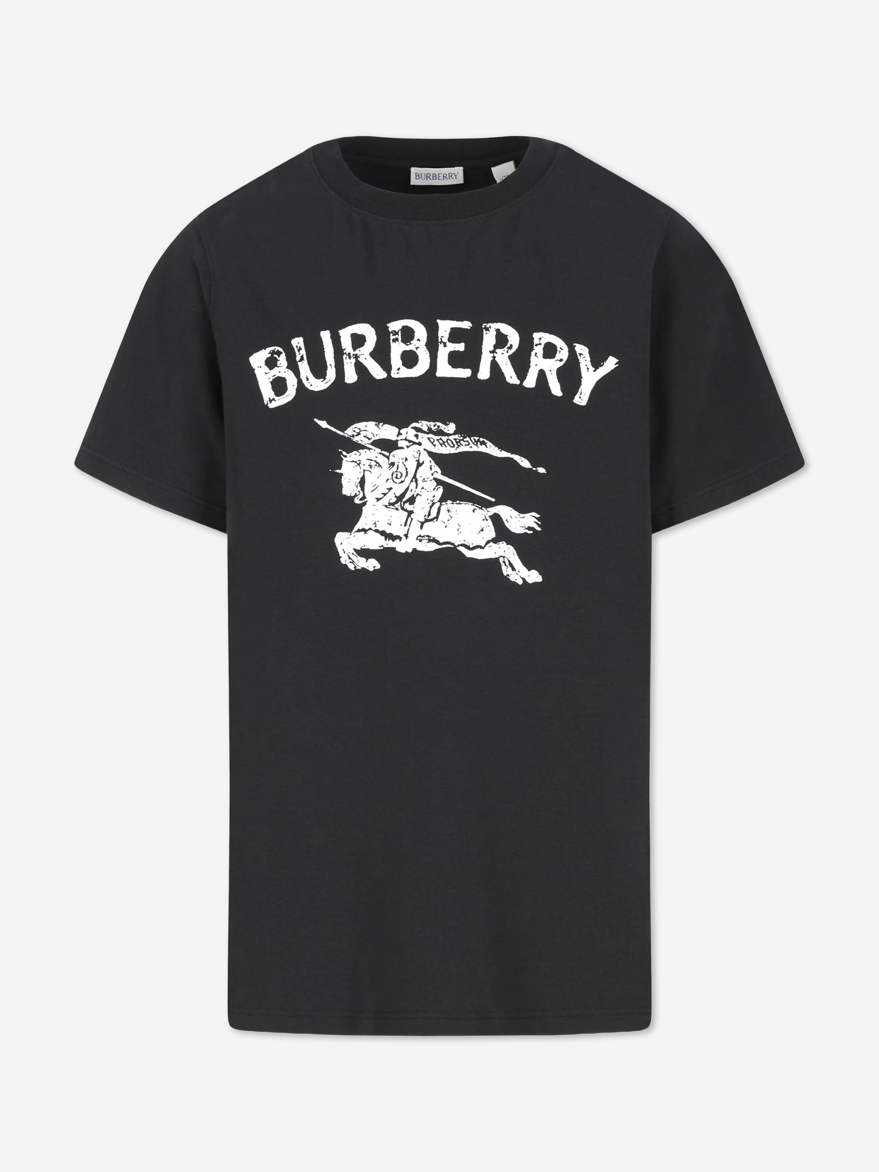 Burberry Boys Cedar Stamp EKD T-Shirt in Black | Childsplay