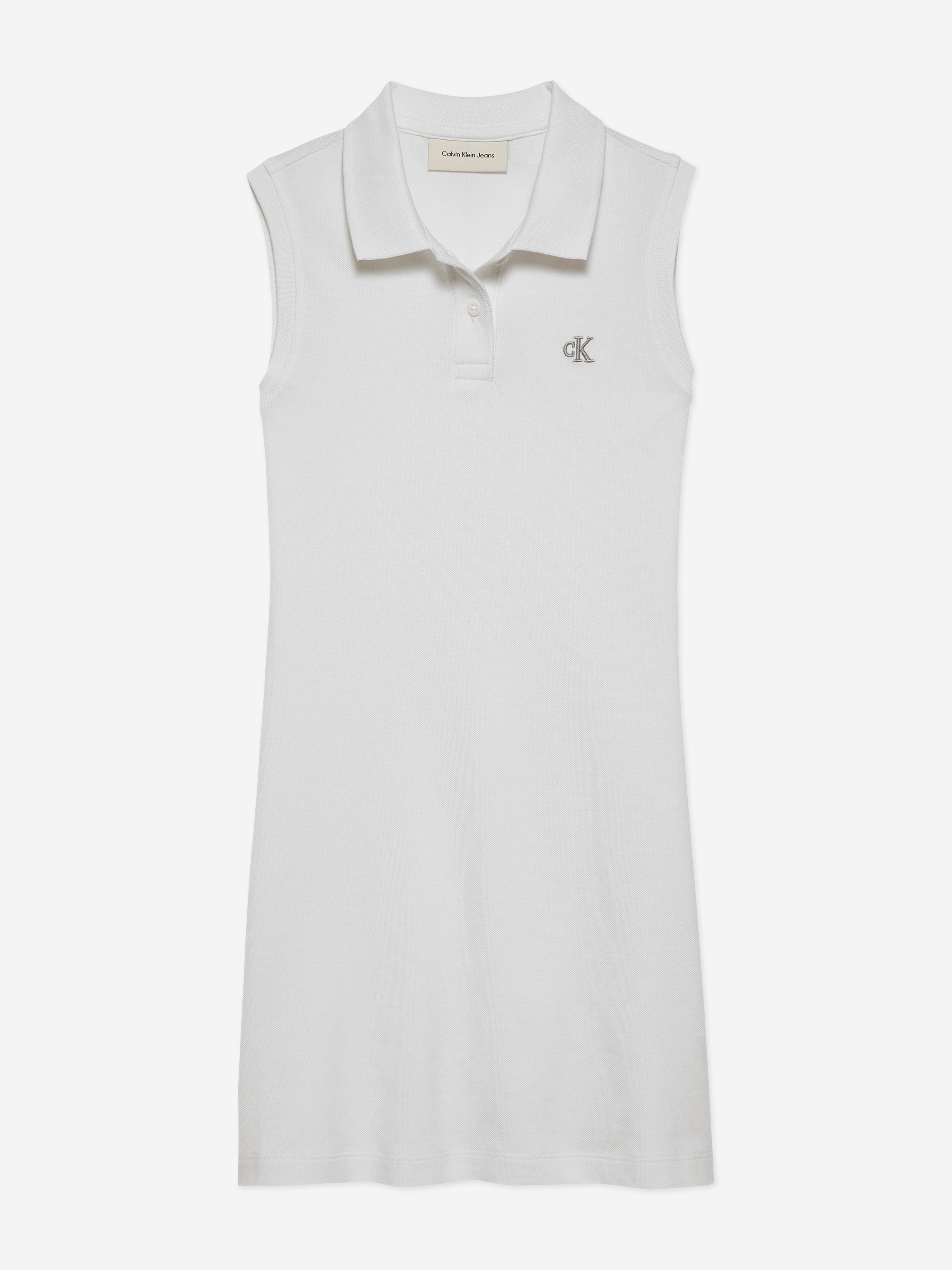 Calvin Klein Calvin Klein Girls Sleeveless Polo Dress in White