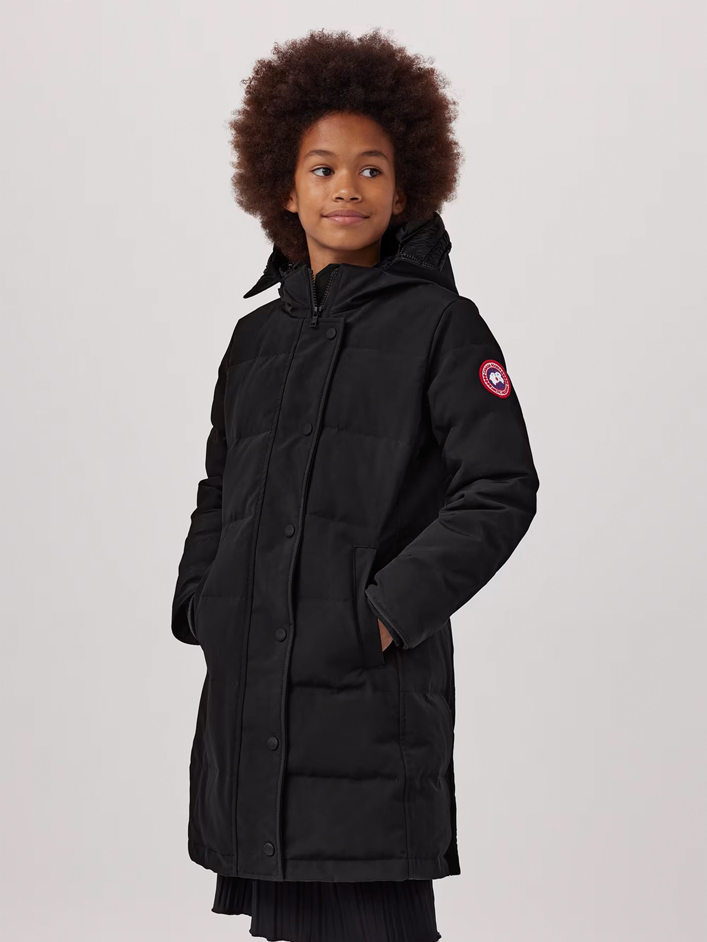 Girls Down Padded Juniper Parka Coat in Black Childsplay Clothing