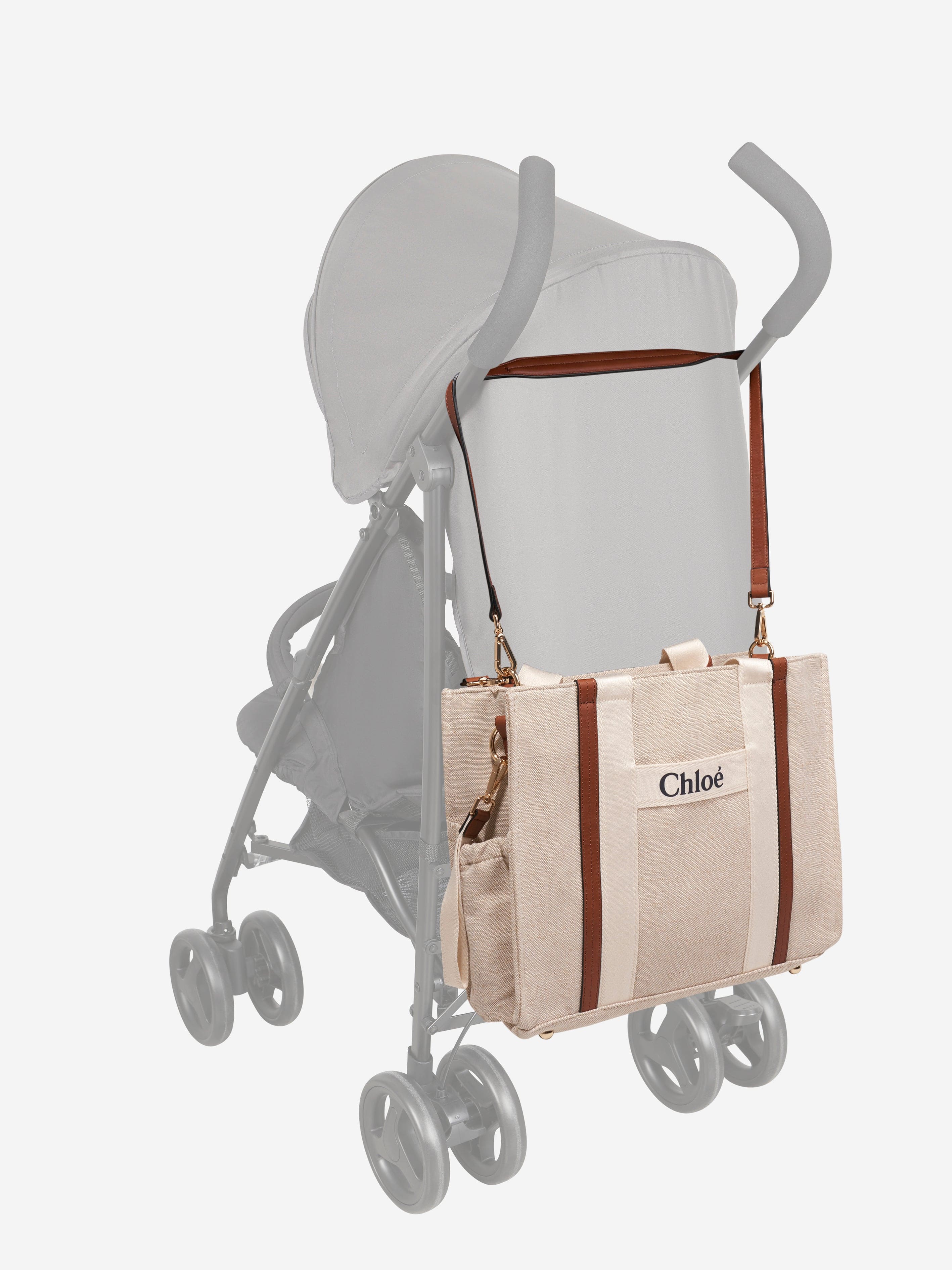 Chloe Baby Girls Logo Changing Bag in Beige