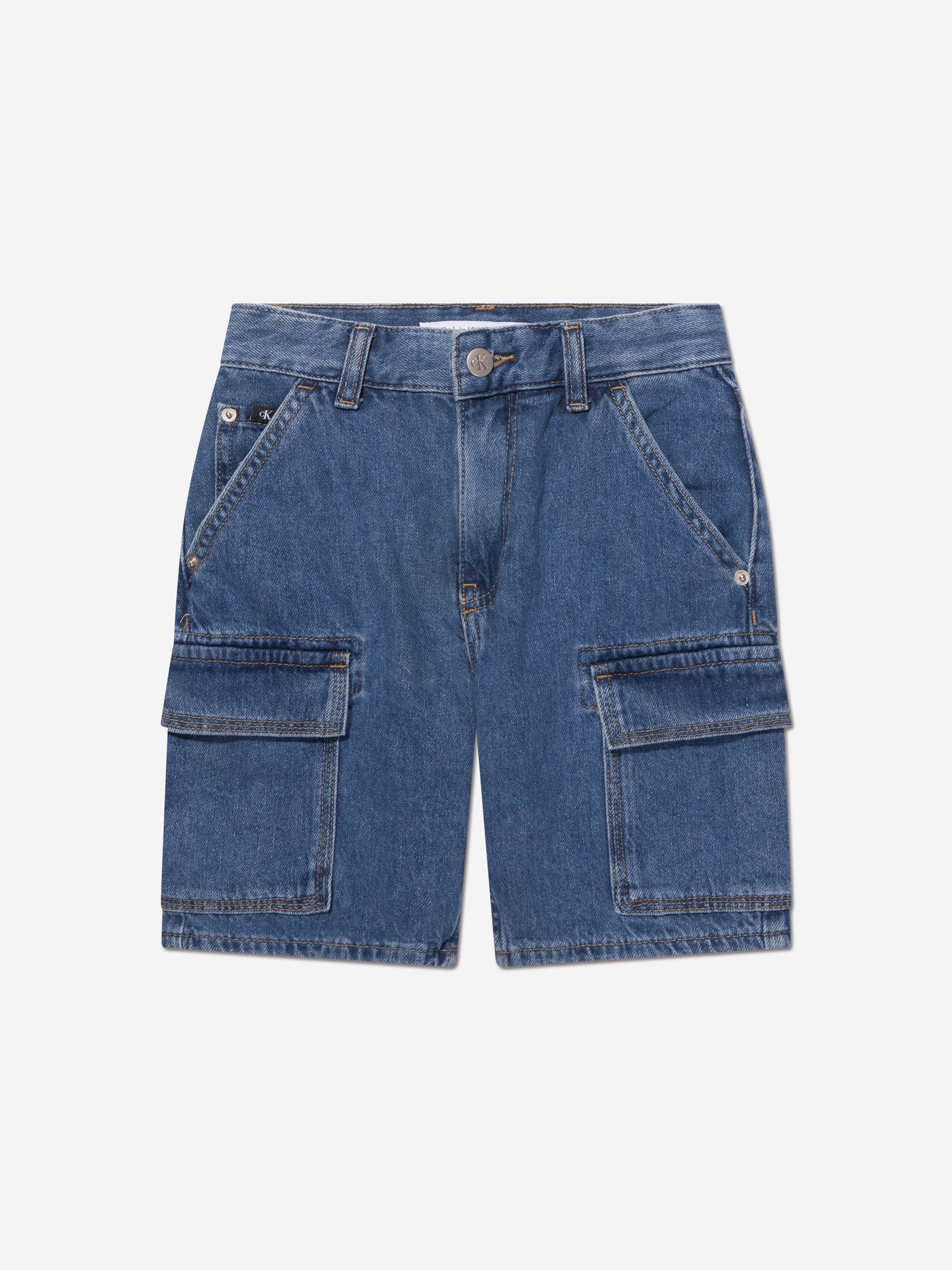 Blue denim cargo sales shorts