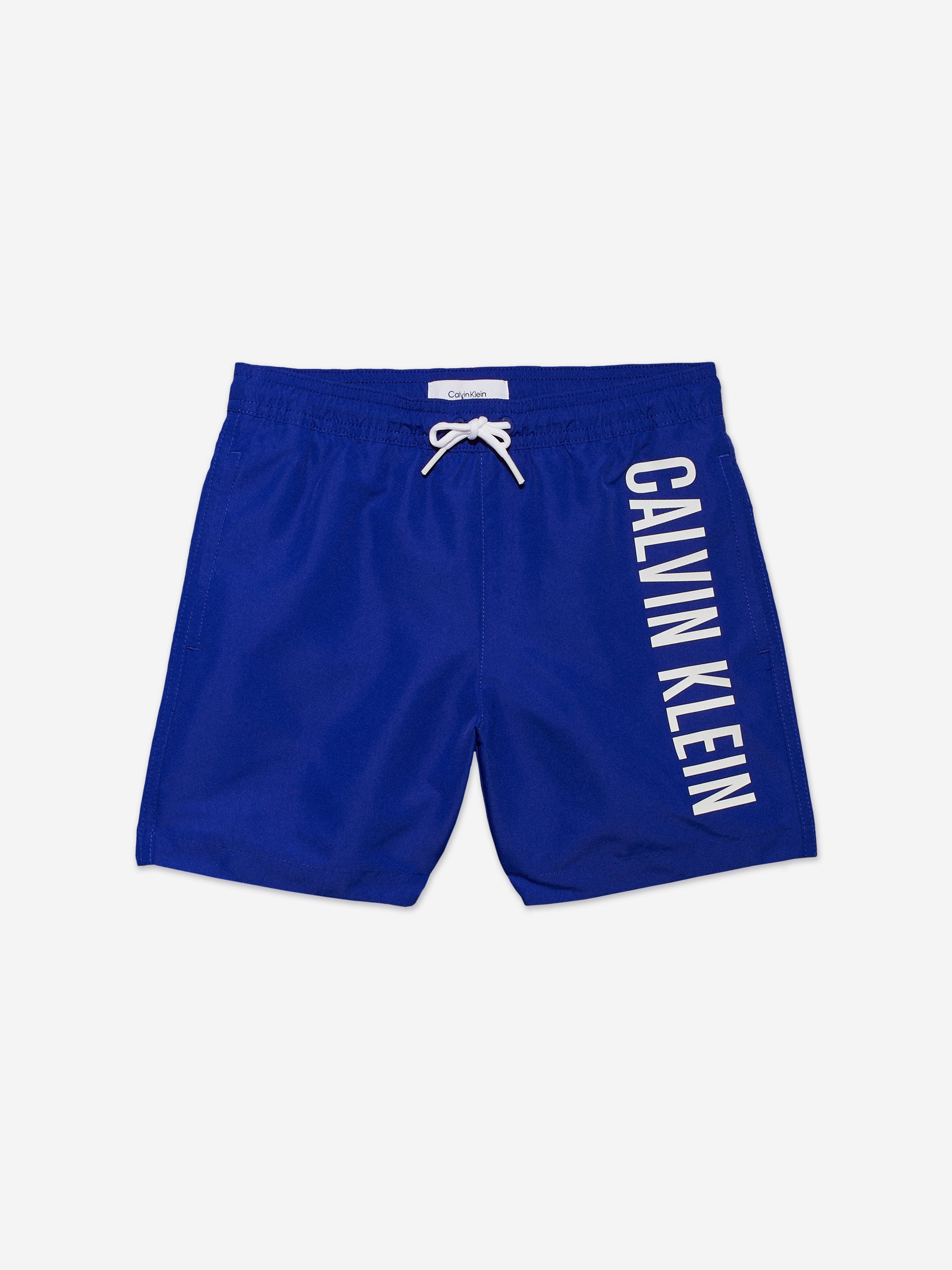 Calvin Klein Boys Medium Drawstring Swim Shorts in Blue Childsplay Clothing