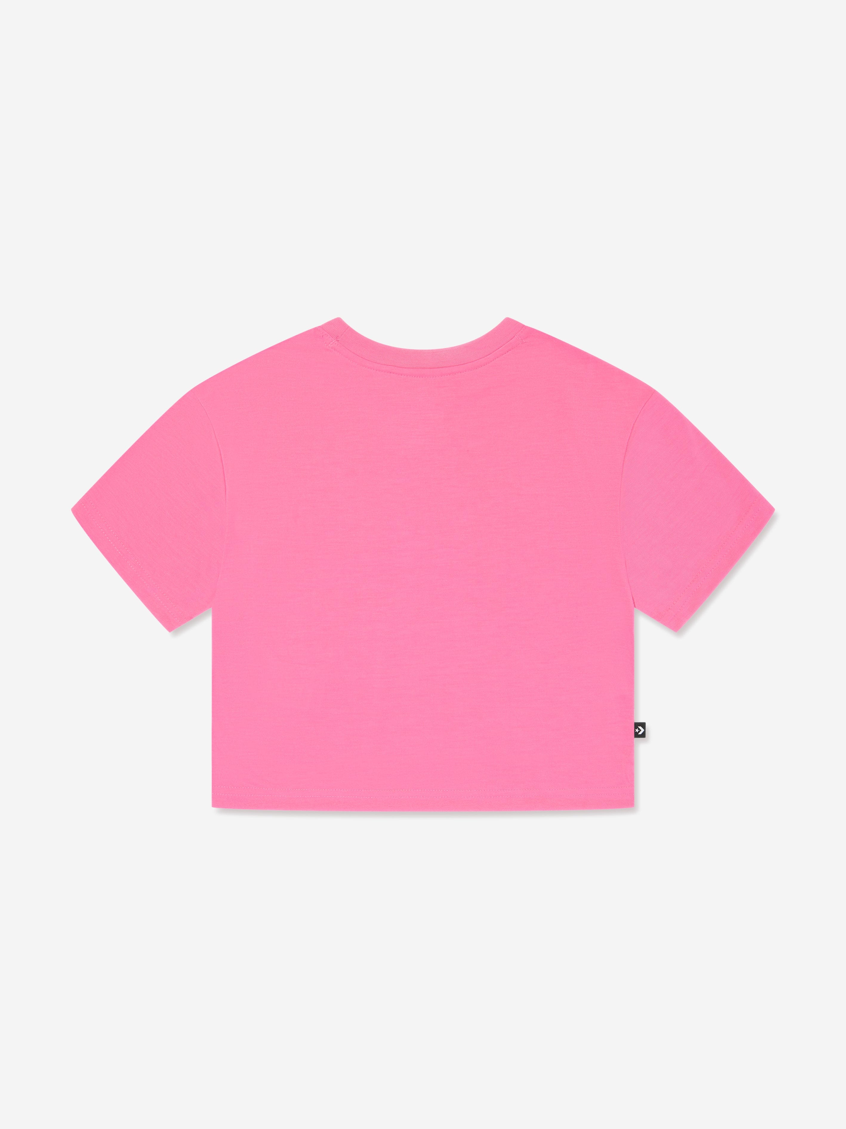 Converse Girls Chuck Patch Boxy T Shirt in Pink