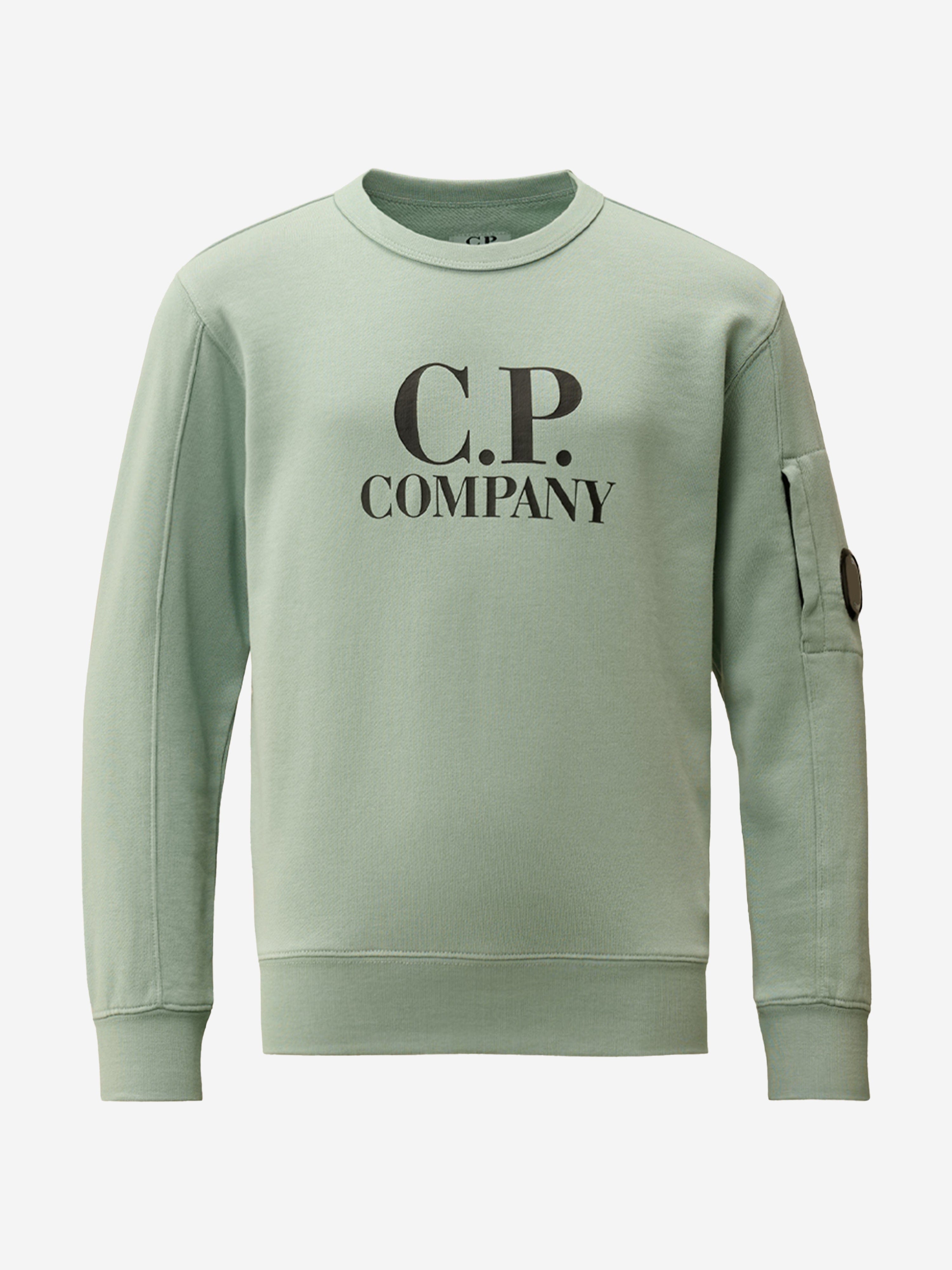 C.P. Company Boys Logo Sweatshirt in Green Childsplay Clothing