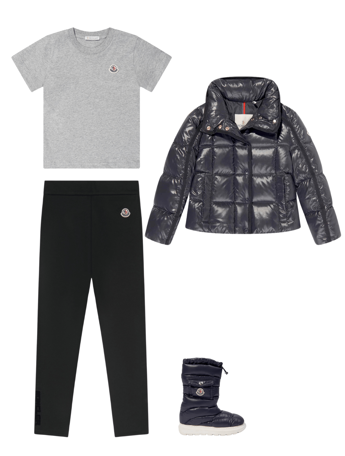 Moncler Enfant Girls Down Padded Selat Jacket in Navy