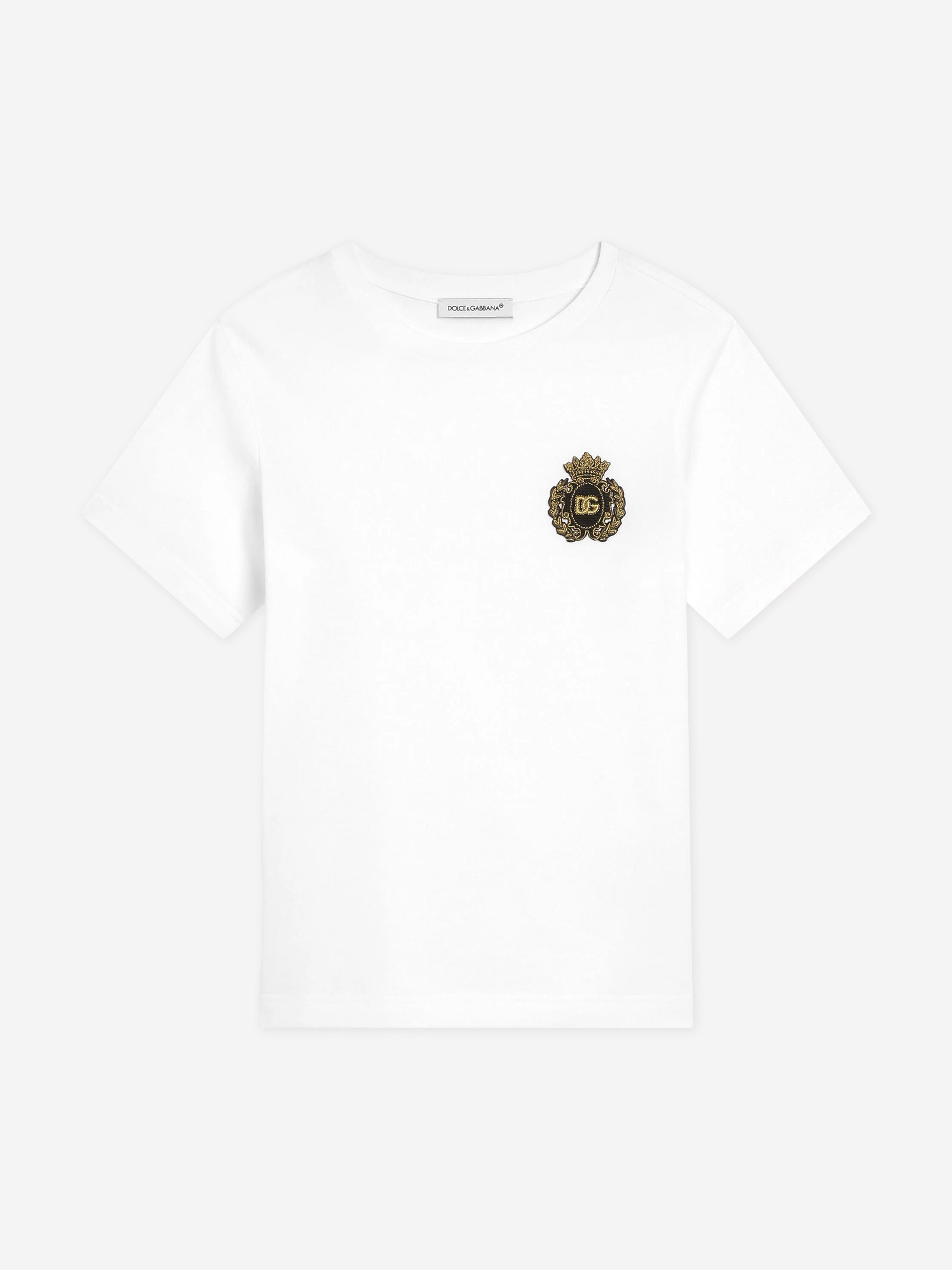 Dolce Gabbana Kids Dolce Gabbana Boys Logo Patch T-Shirt in