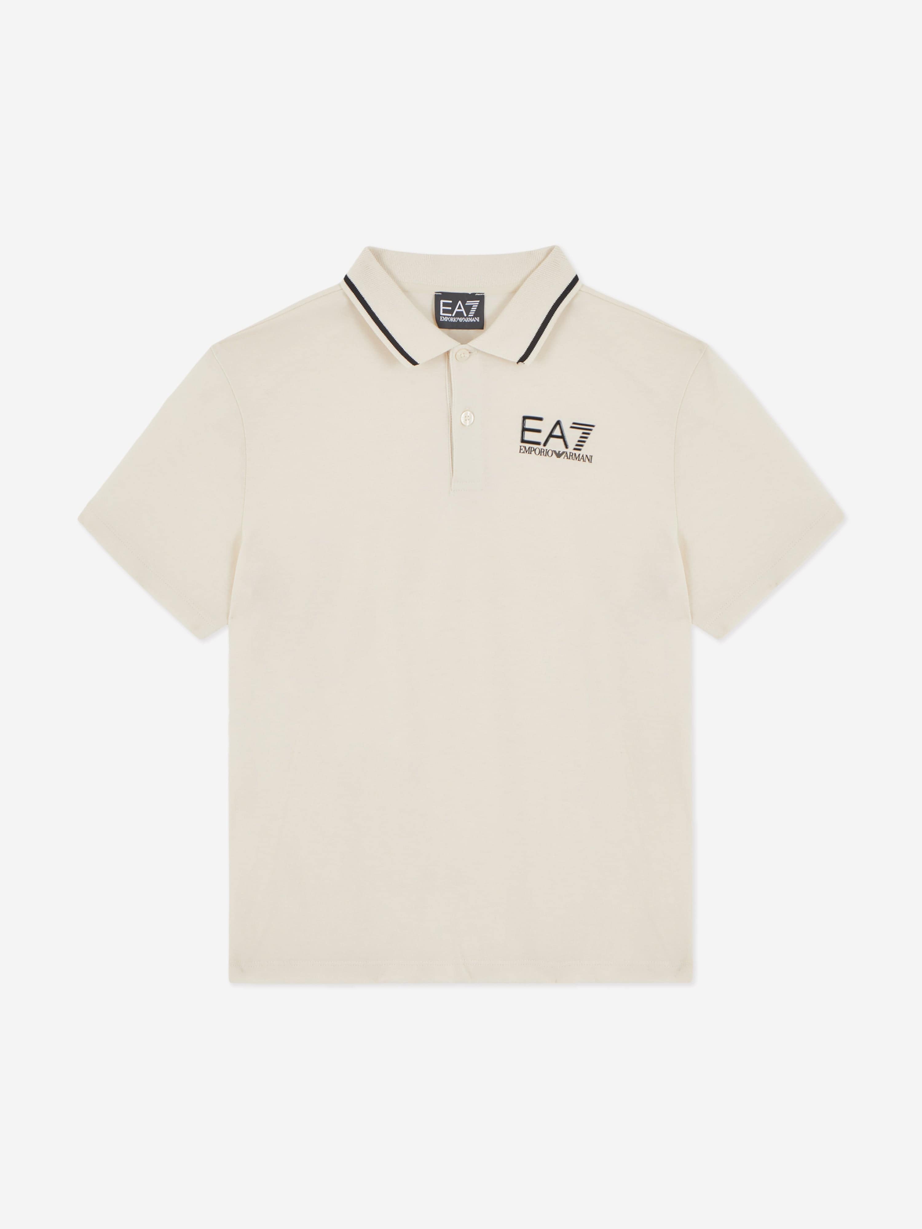 Ea7 polo shirt white discount