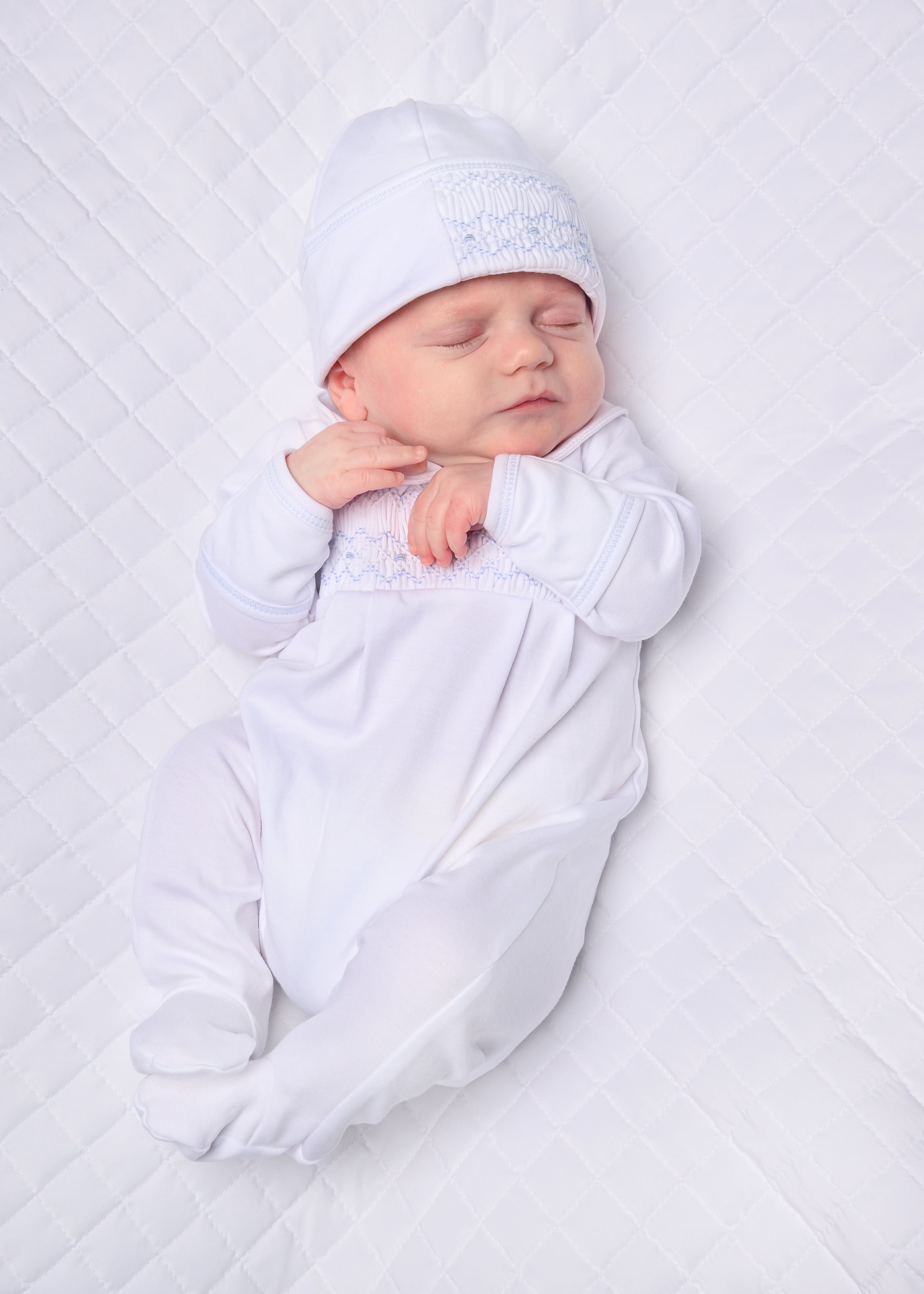 Magnolia Baby Magnolia Baby Baby Boys Smocked Hat in White