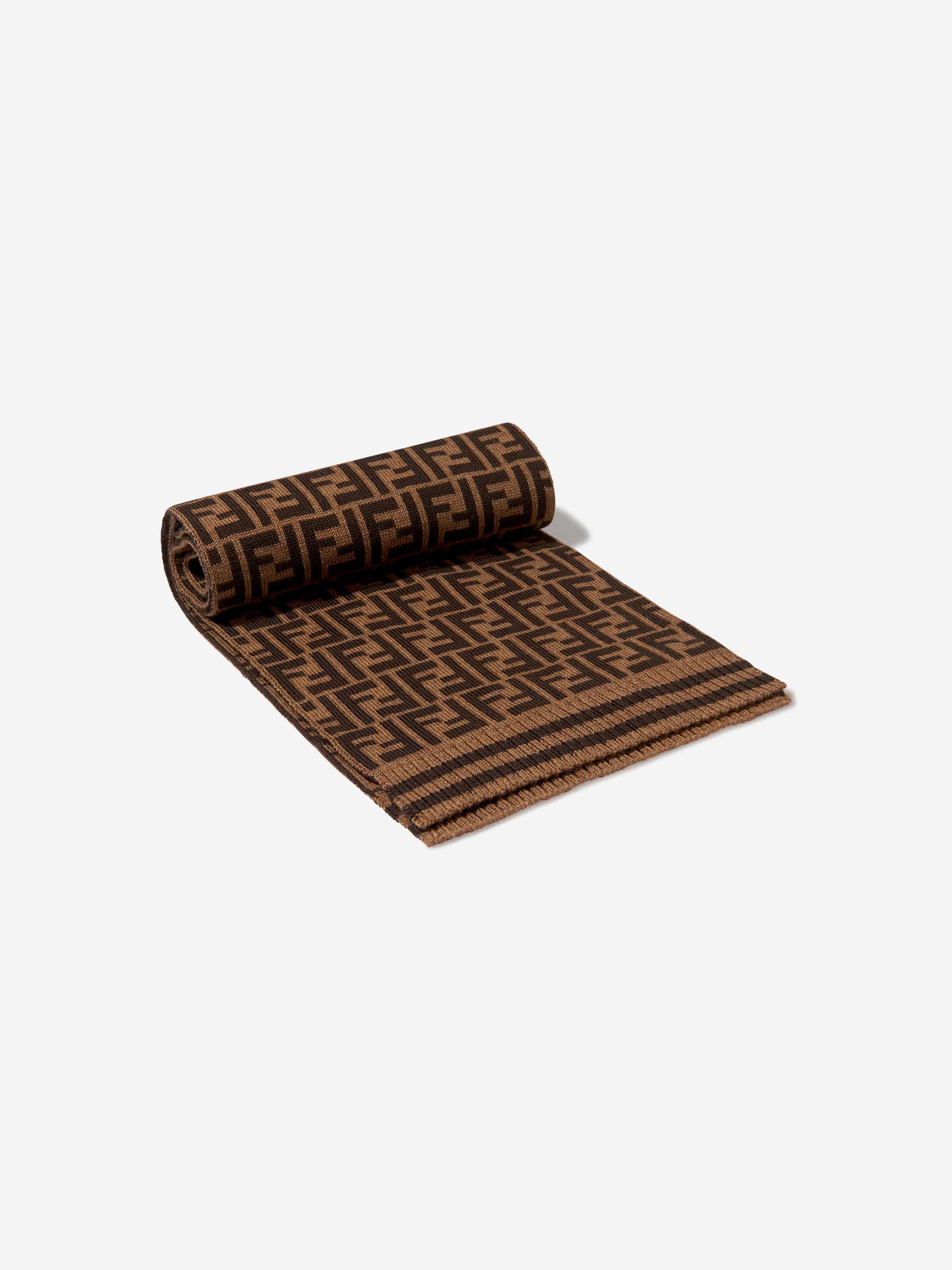 Fendi scarf cheap brown
