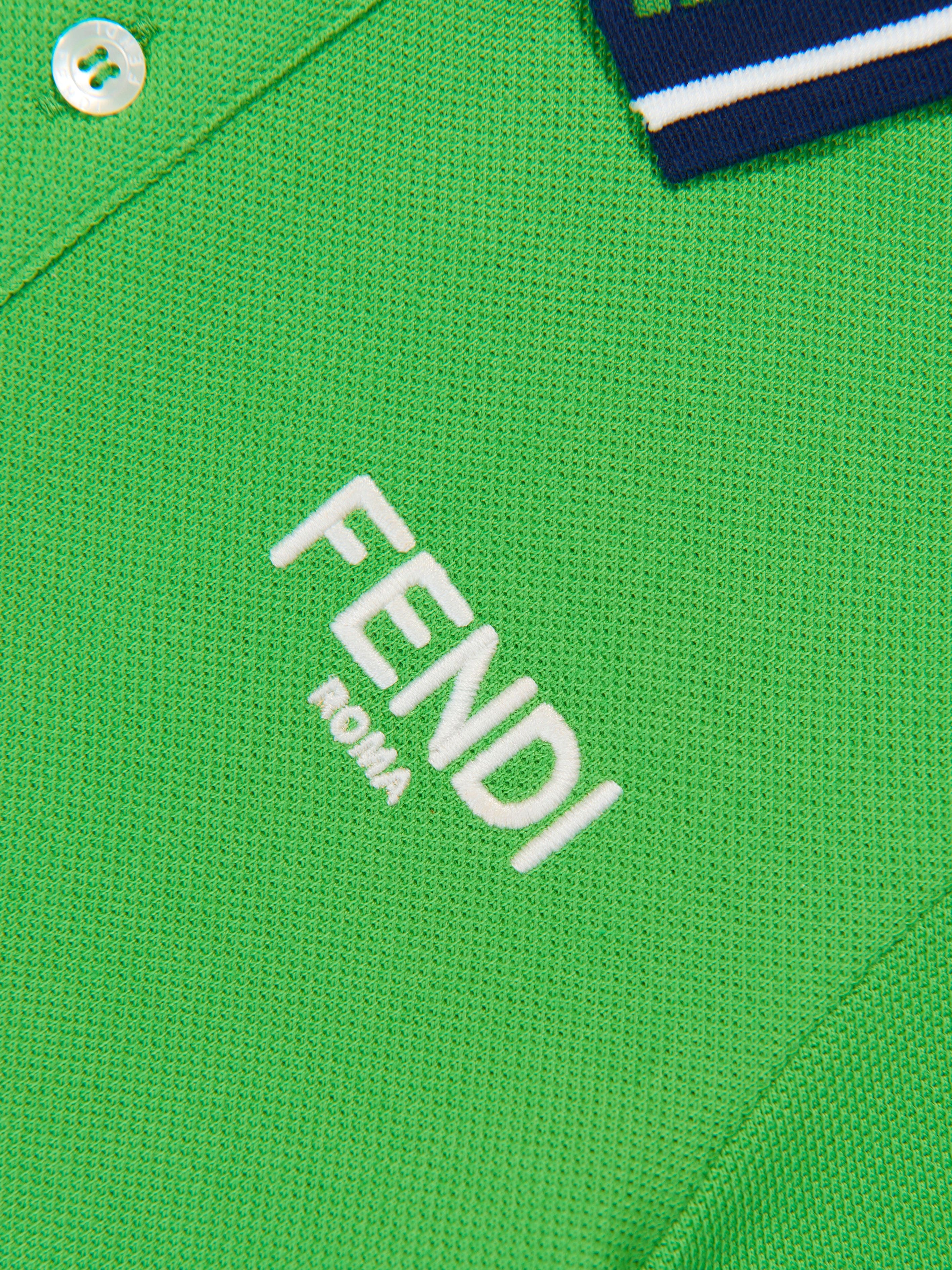 Boys Logo Polo Shirt in Green Childsplay Clothing