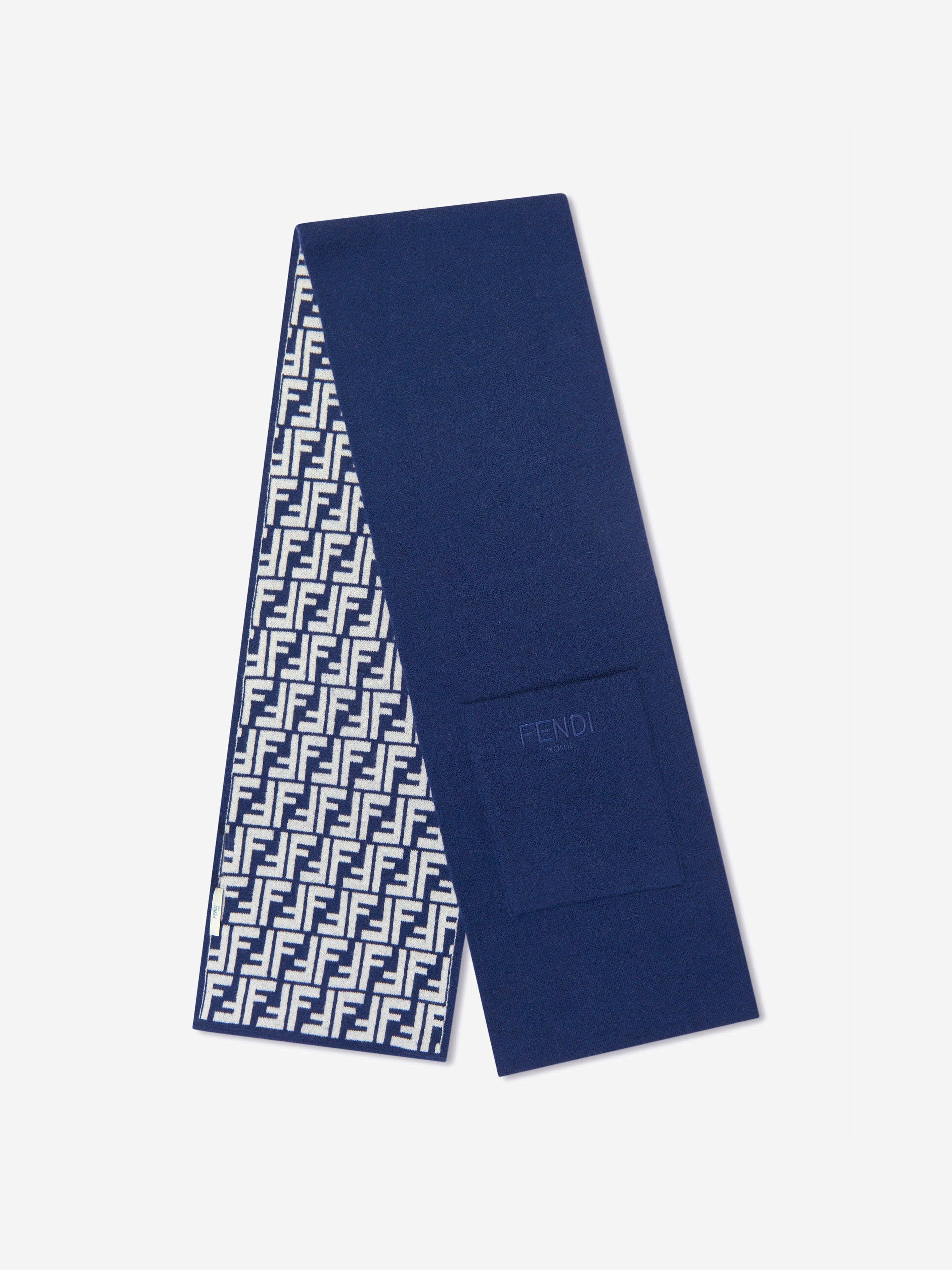 Kids Wool FF Reversible Scarf in Blue Childsplay Clothing