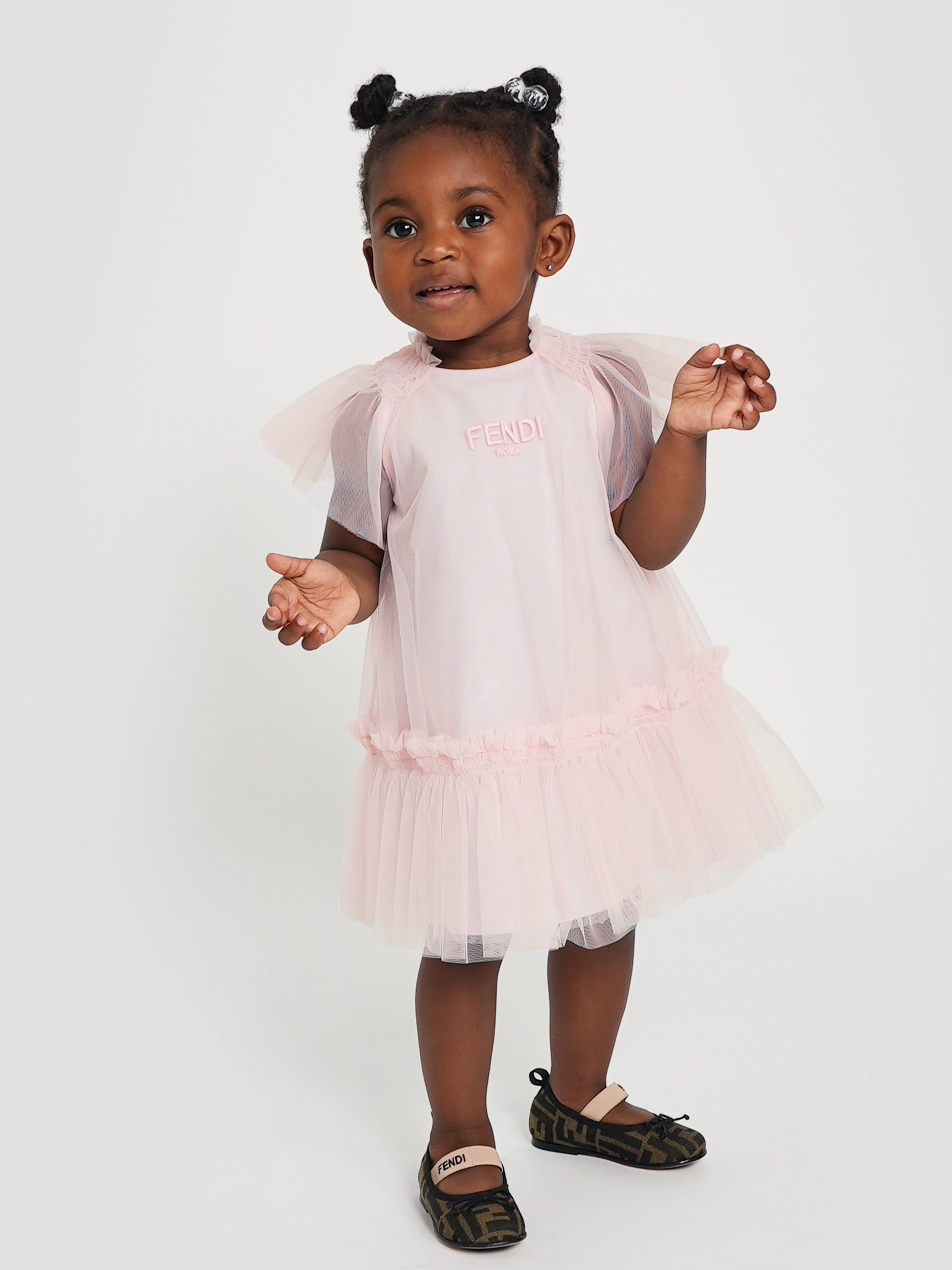 Pink tulle baby dress online