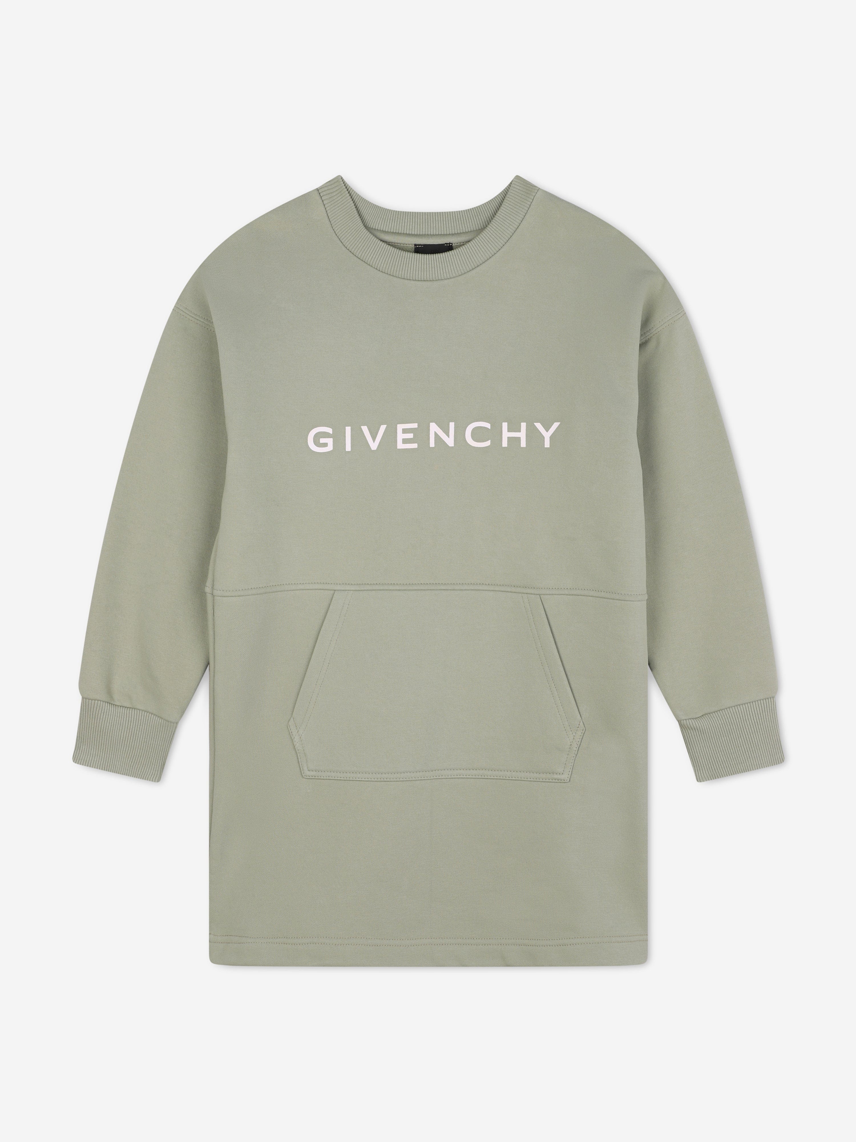 Givenchy Girls Logo Sweater Dress in Green Childsplay Clothing