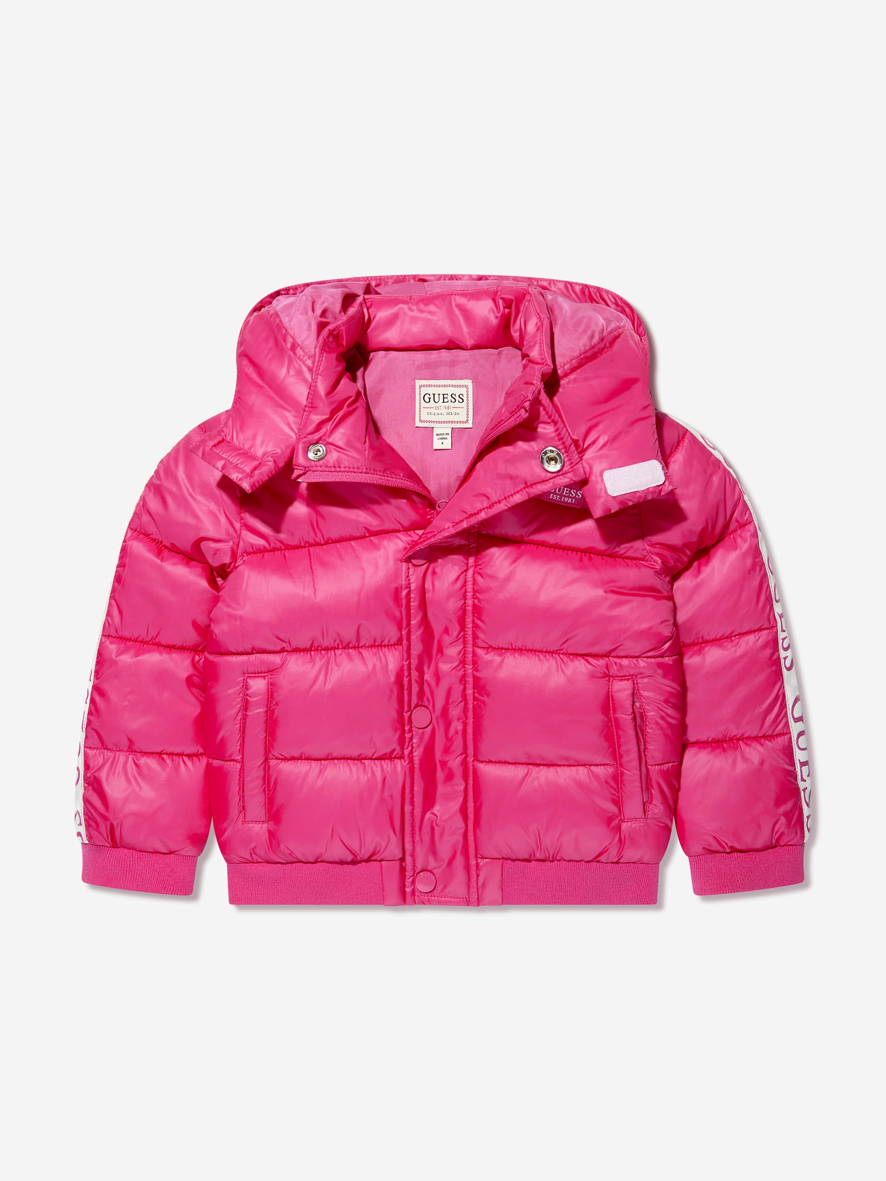 Girls Puffer Jacket in Pink Childsplay Clothing