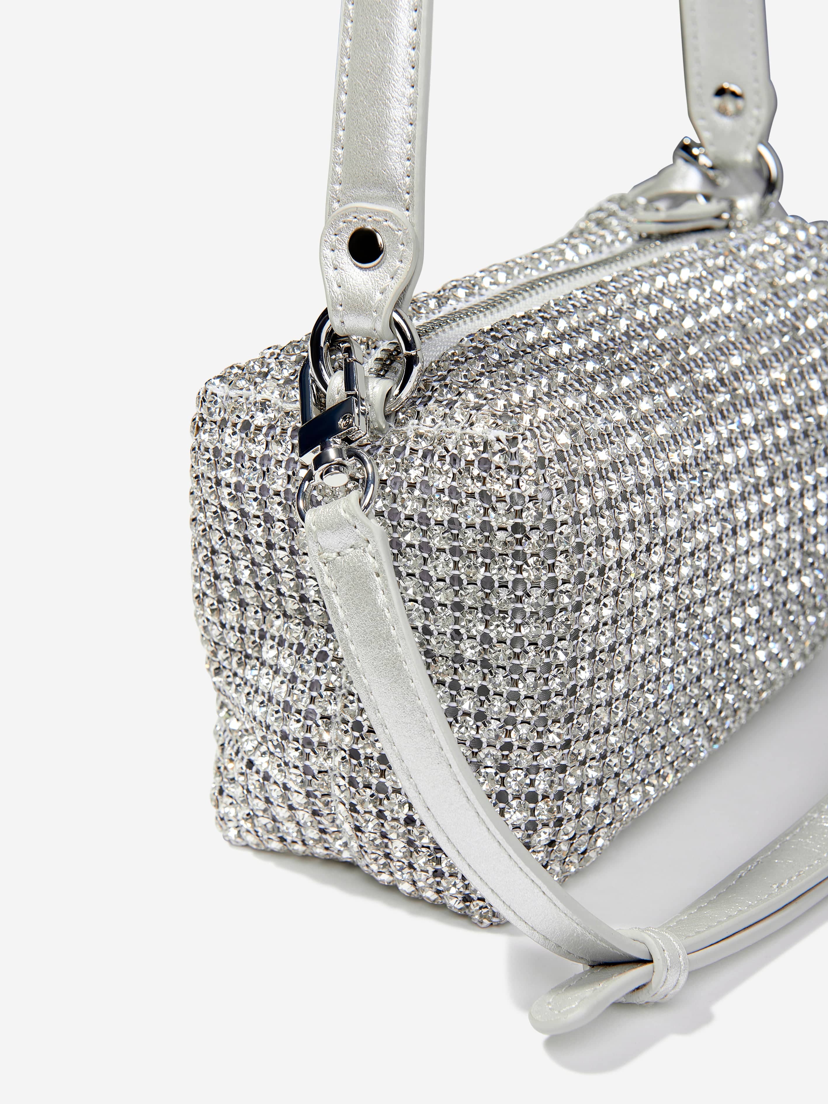 Silver store crossbody clutch